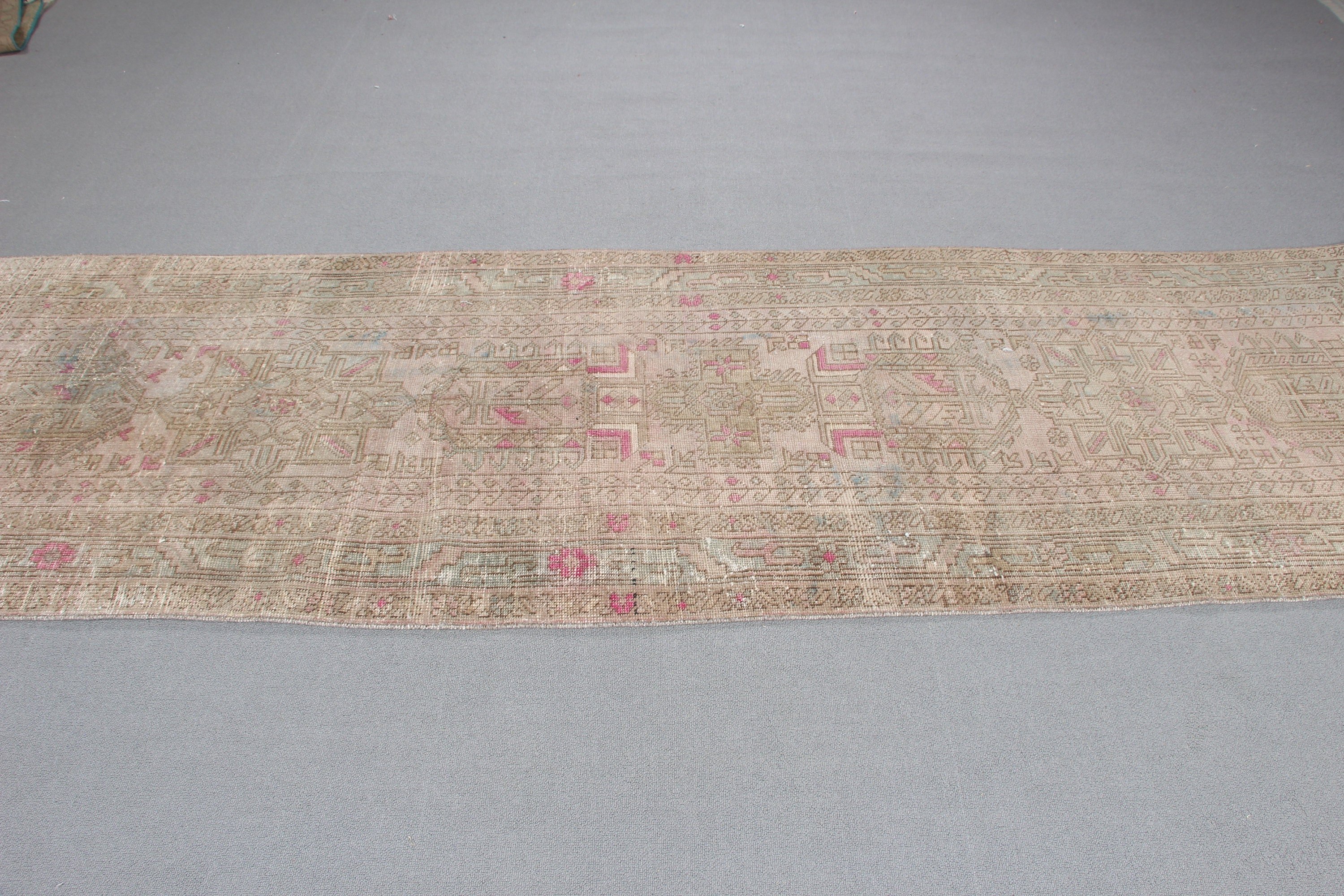 Kitchen Rugs, Cool Rugs, Beni Ourain Runner Rugs, Turkey Rugs, Green Cool Rug, 3.1x10.3 ft Runner Rug, Turkish Rugs, Wool Rugs, Vintage Rug