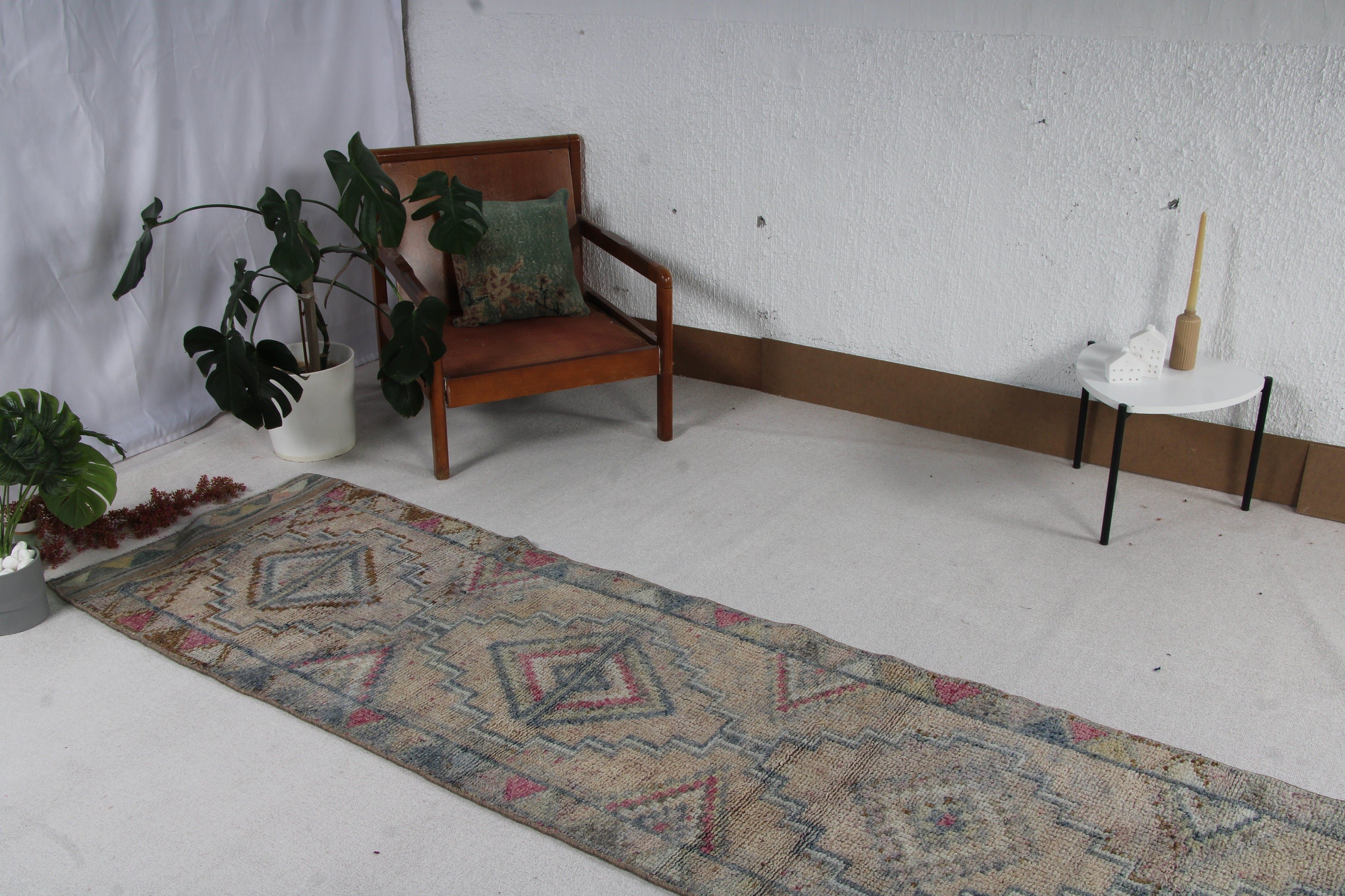 Mutfak Halıları, Beyaz Nötr Halılar, Vintage Halı, Türk Halıları, 2,6x11,2 ft Runner Halıları, Açıklama Halıları, Yatak Odası Halısı, Beni Ourain Runner Halısı