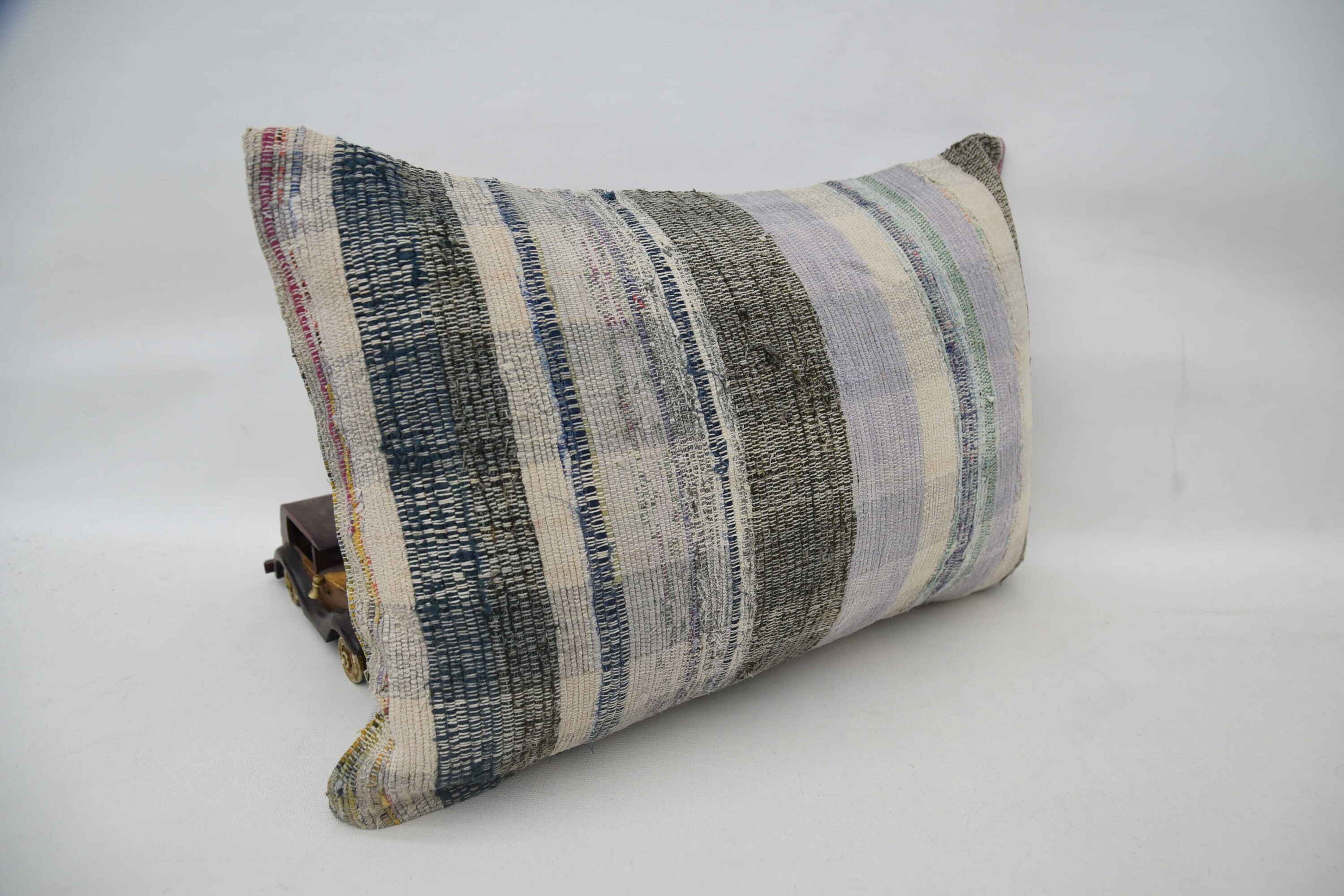 Turkish Rugs Cushion Cover, Pillow for Sofa, 16"x24" Purple Cushion Cover, Throw Kilim Pillow, Sofa Pillow, Kilim Pillow