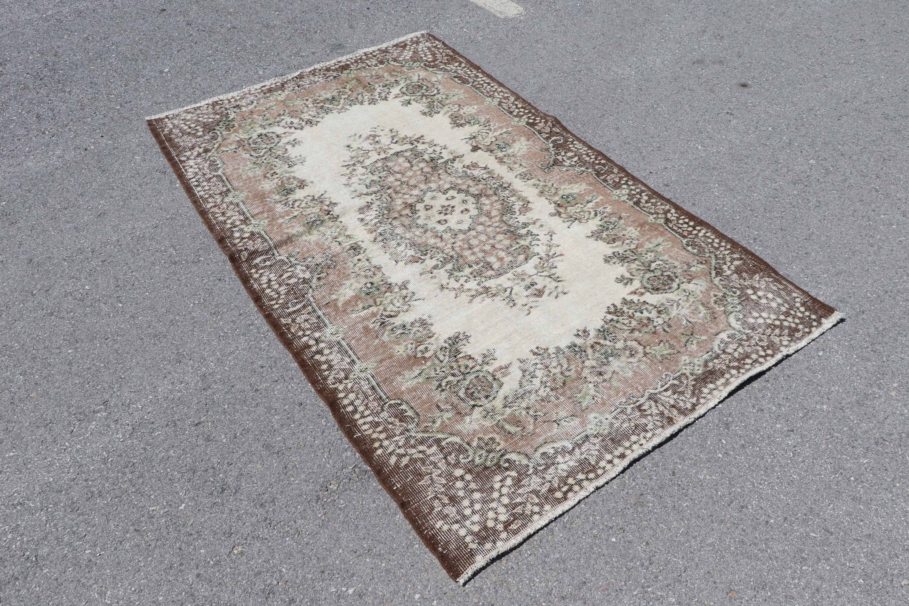 Bedroom Rug, Turkish Rugs, Living Room Rugs, Vintage Rugs, Anatolian Rug, 4.2x6.9 ft Area Rug, Antique Rug, Turkey Rug, Beige Antique Rugs