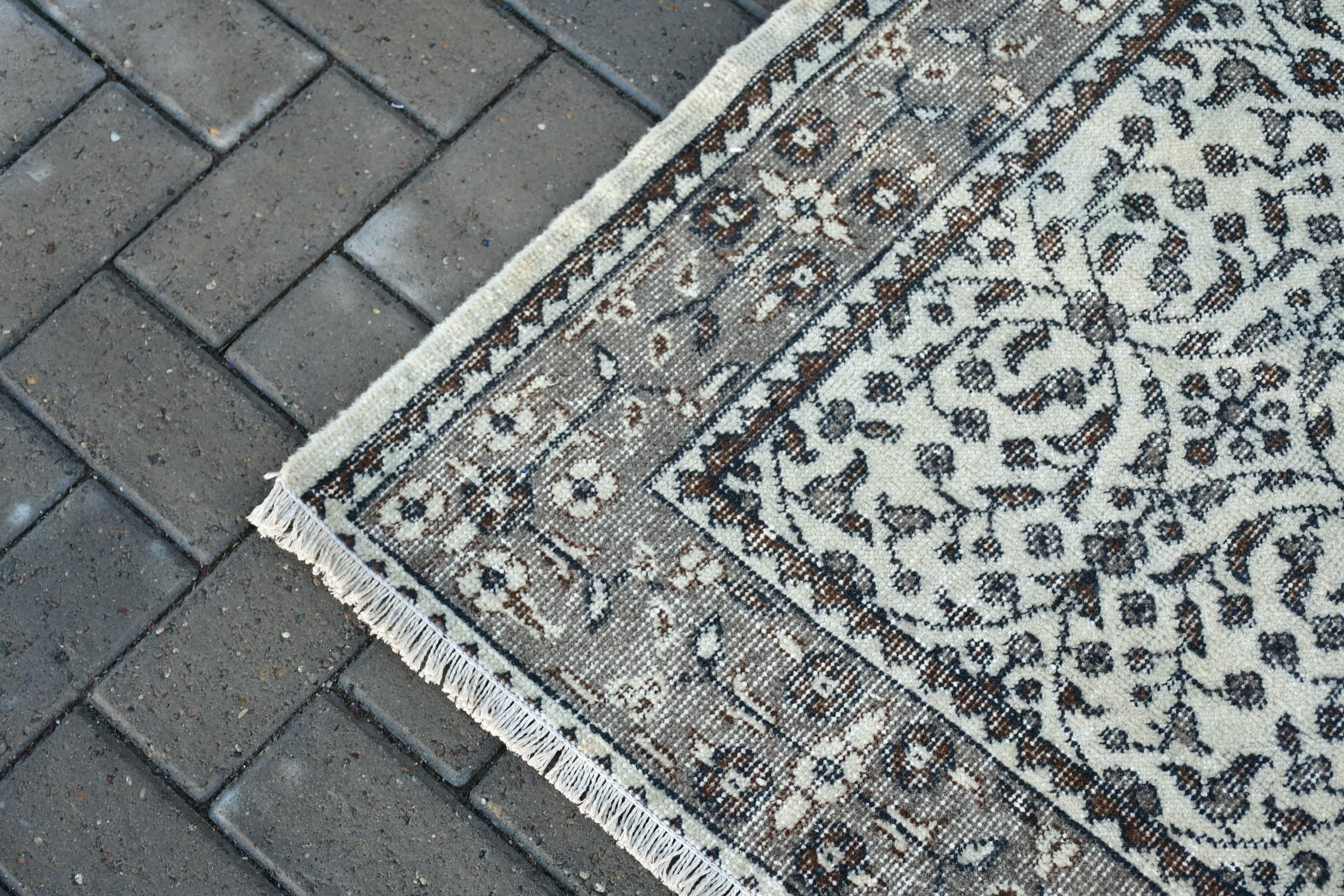 4x6.7 ft Area Rug, Antique Rug, Turkish Rugs, Vintage Rug, Kitchen Rugs, Moroccan Rug, Beige Oriental Rugs, Floor Rug, Rugs for Kitchen