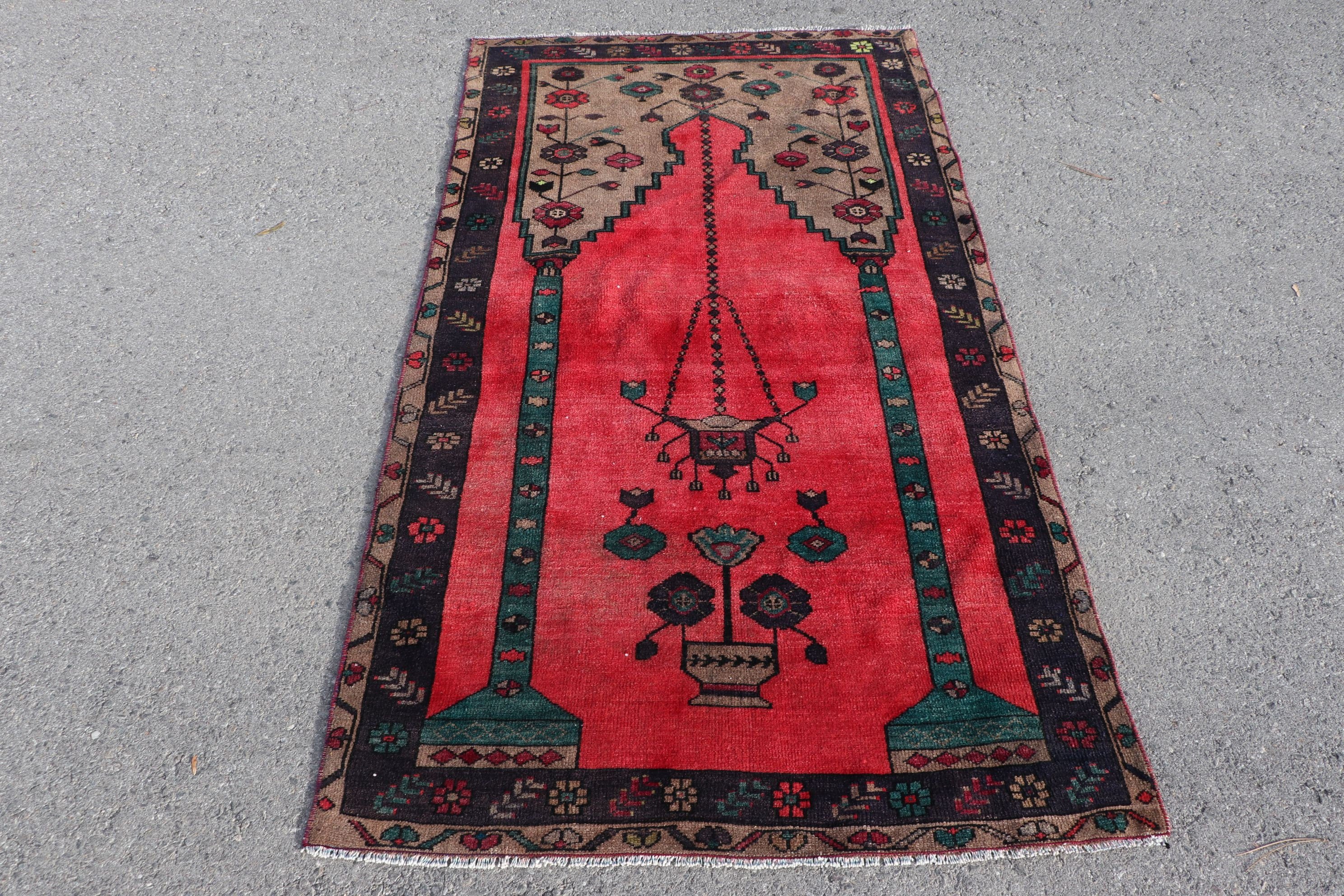 Rugs for Nursery, Anatolian Rugs, Turkish Rug, Vintage Rug, Floor Rug, Nursery Rug, Black Floor Rugs, 3.4x6.3 ft Accent Rugs, Entry Rug