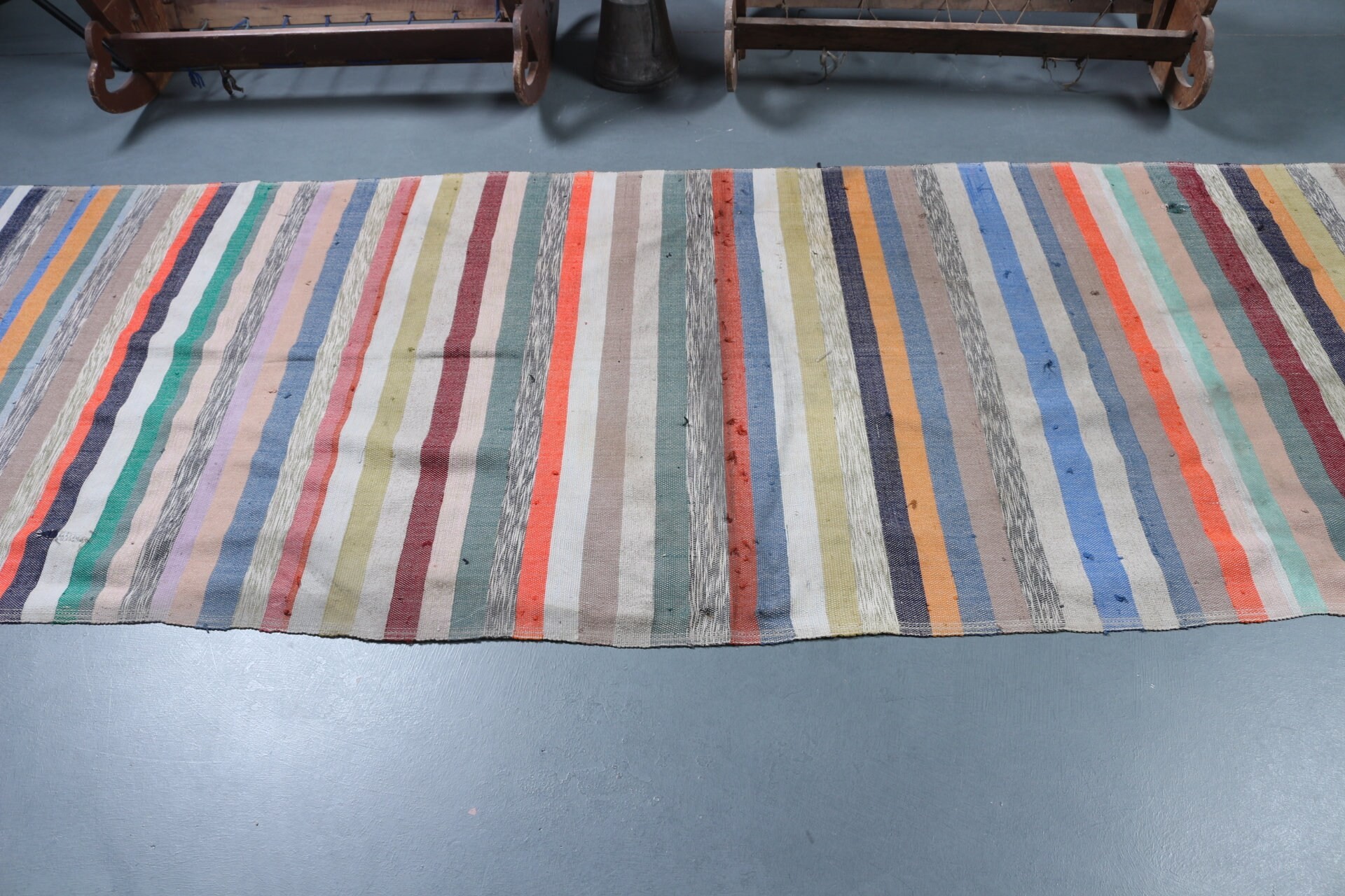 Vintage Halı, Merdiven Halısı, Türk Halıları, Koridor Halısı, Bej Anadolu Halısı, Anadolu Halıları, Ev Dekorasyonu Halısı, 3.6x11.5 ft Runner Halısı, Kilim