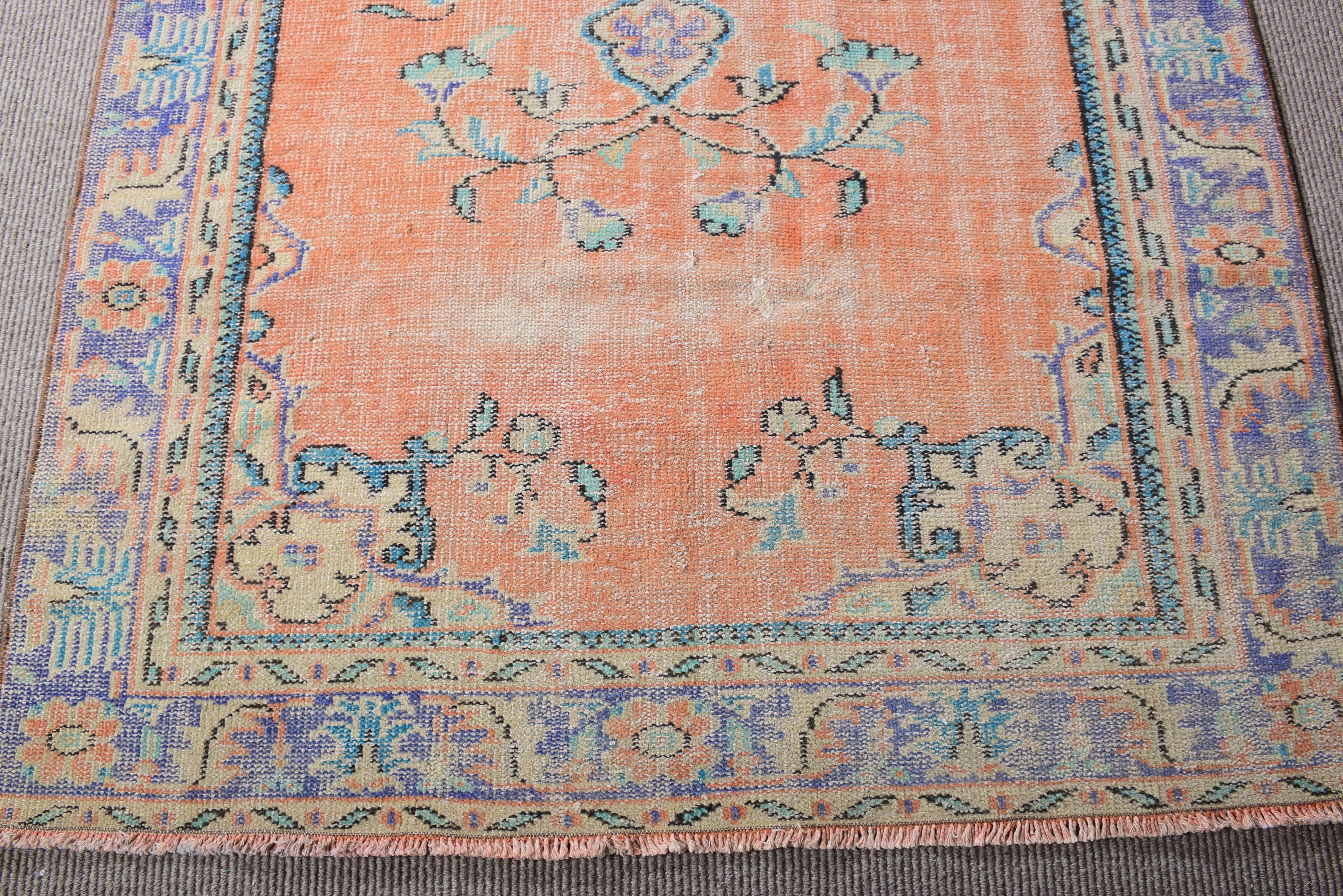 Rugs for Kitchen, Cool Rug, Bedroom Rugs, Vintage Rugs, Orange Floor Rug, Turkish Rug, Dining Room Rugs, 4.6x8 ft Area Rug