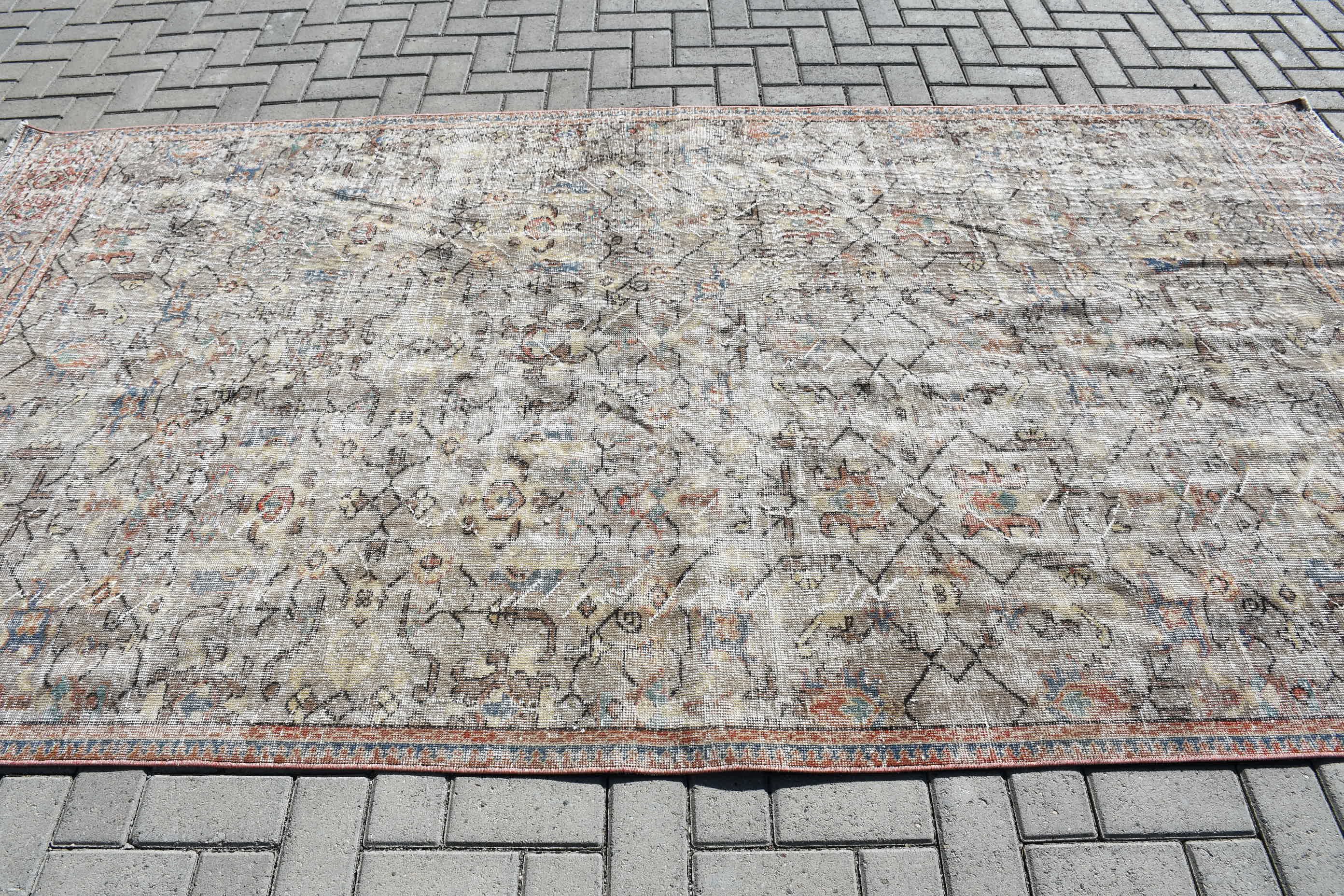 5.4x10.2 ft Large Rug, Rugs for Salon, Dining Room Rugs, Vintage Rug, Oriental Rug, Floor Rugs, Turkish Rug, Beige Cool Rugs, Salon Rugs