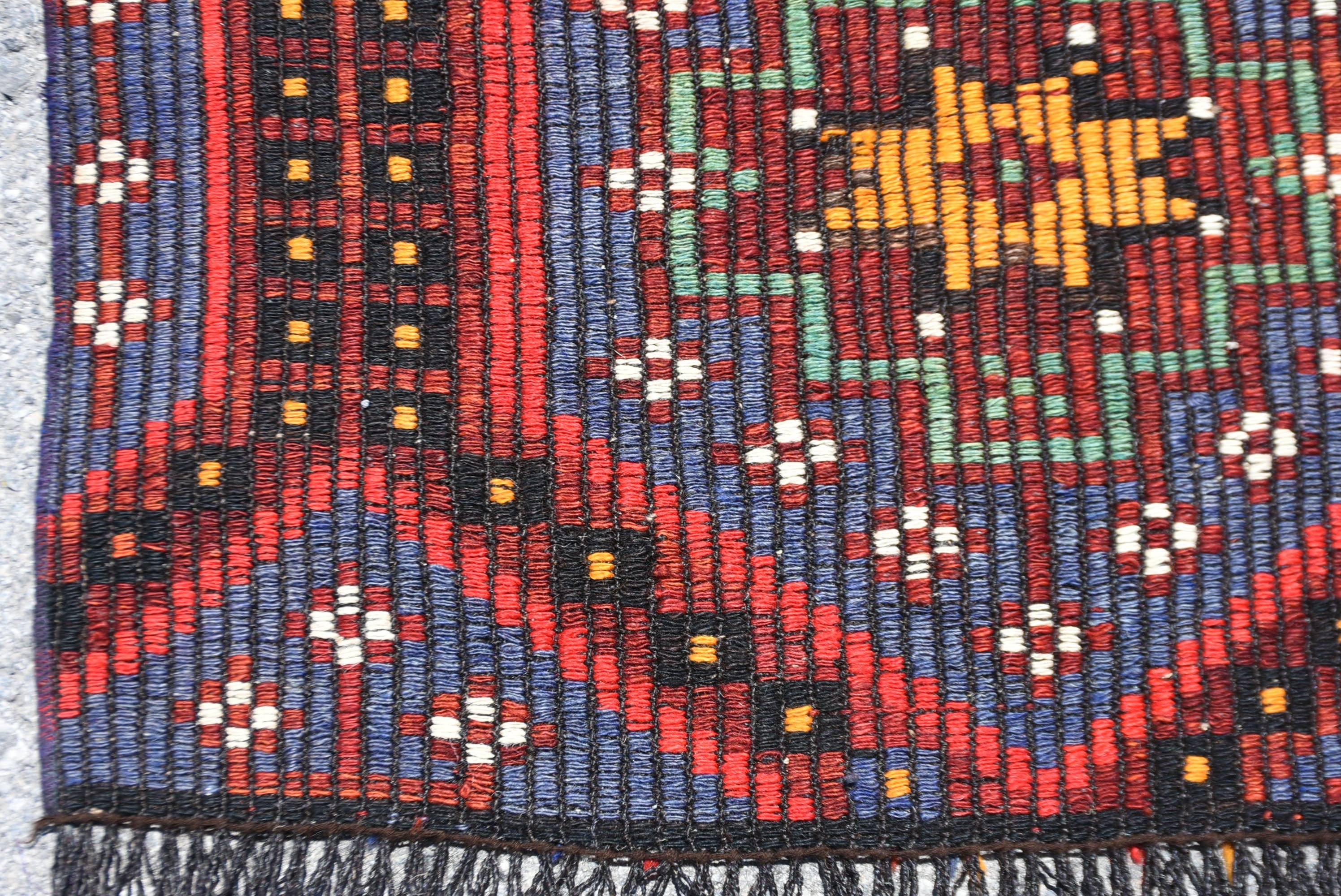 Kilim, Mutfak Halıları, 3x5.1 ft Accent Halı, Yatak Odası Halıları, Türk Halısı, Kırmızı Ev Dekor Halıları, Ev Dekor Halısı, Çocuk Halıları, Vintage Halılar