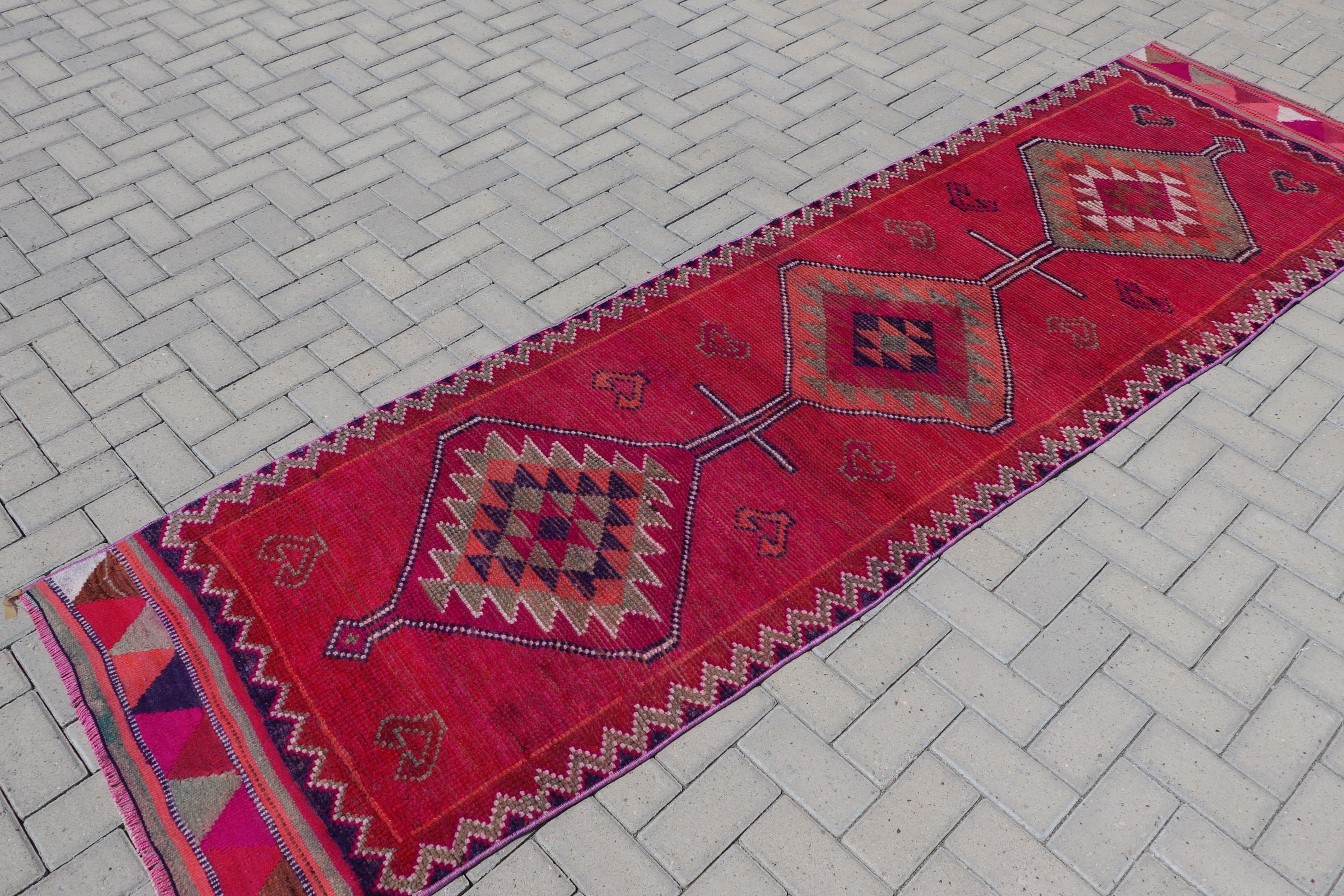 Moroccan Rugs, Pink Cool Rug, Home Decor Rug, 3x7 ft Accent Rug, Nursery Rug, Entry Rugs, Vintage Rug, Turkish Rug, Rugs for Entry, Old Rug