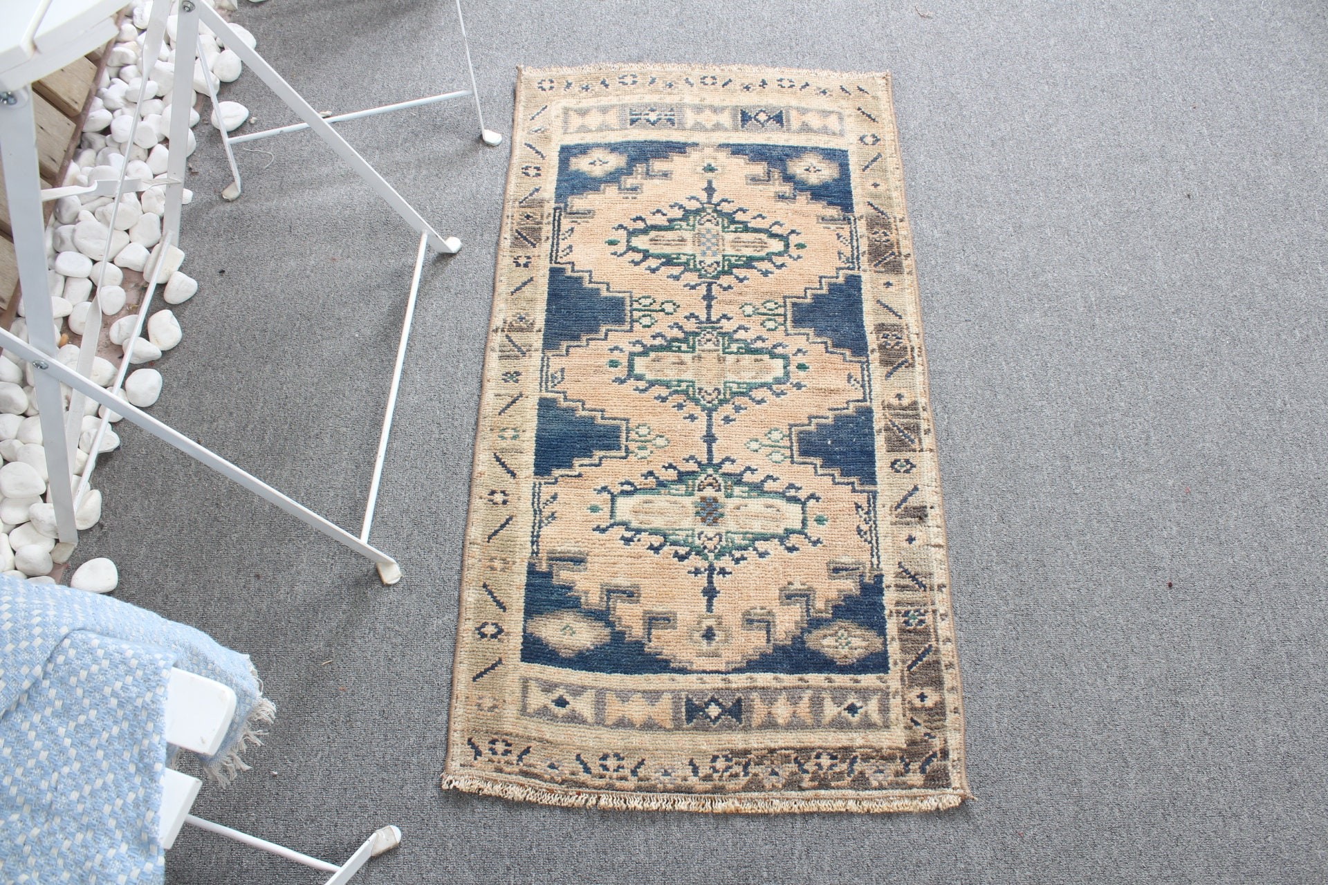 Etnik Halı, Anadolu Halısı, Banyo Halısı, Turuncu Oryantal Halılar, 1,7x3,4 ft Küçük Halılar, Vintage Halı, Türk Halıları, Araba Paspas Halısı