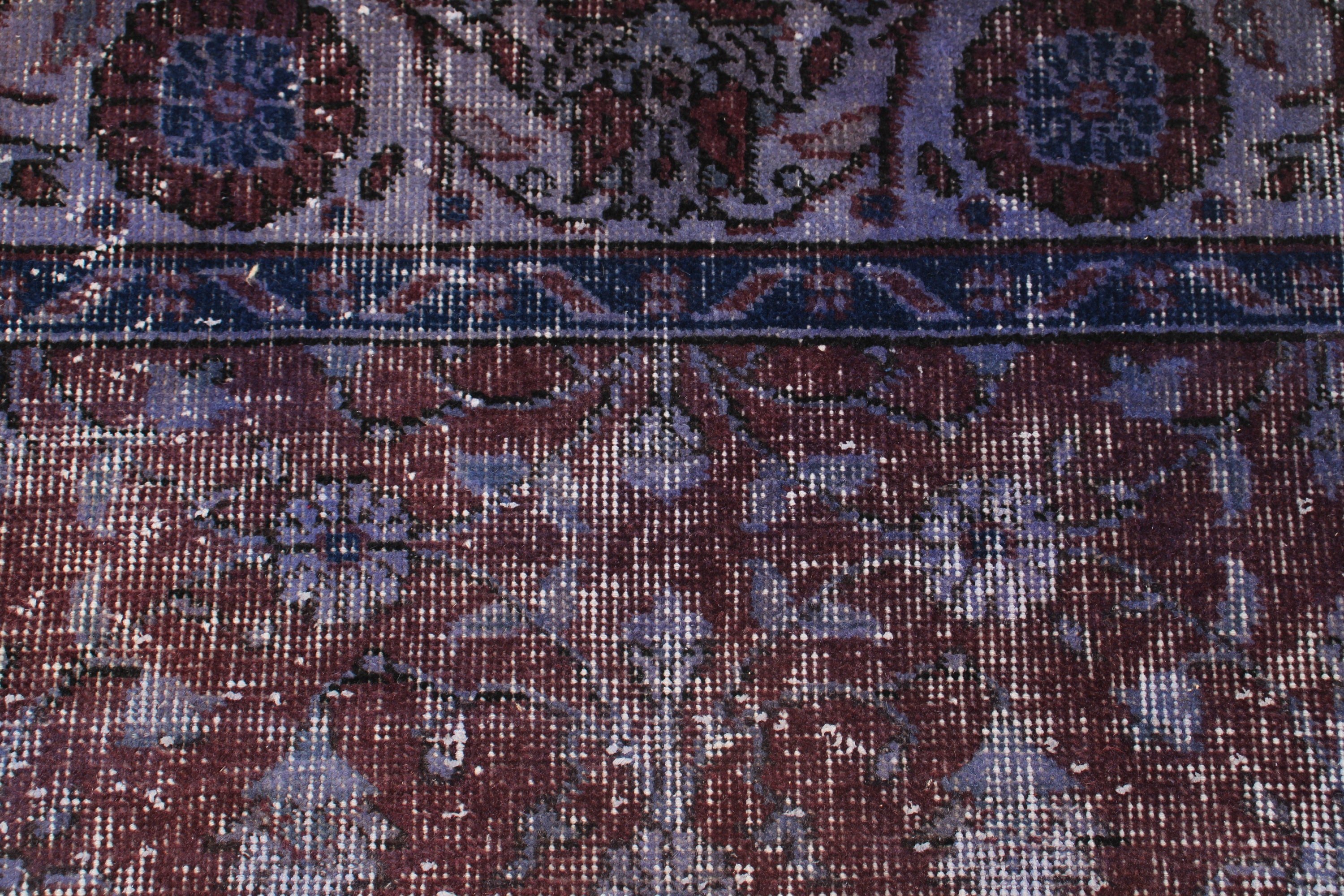 Vintage Halı, Küçük Vintage Halılar, Mor Fas Halıları, Türk Halıları, Paspas Halısı, Geometrik Halı, 1.6x3.2 ft Küçük Halılar, Boho Halı