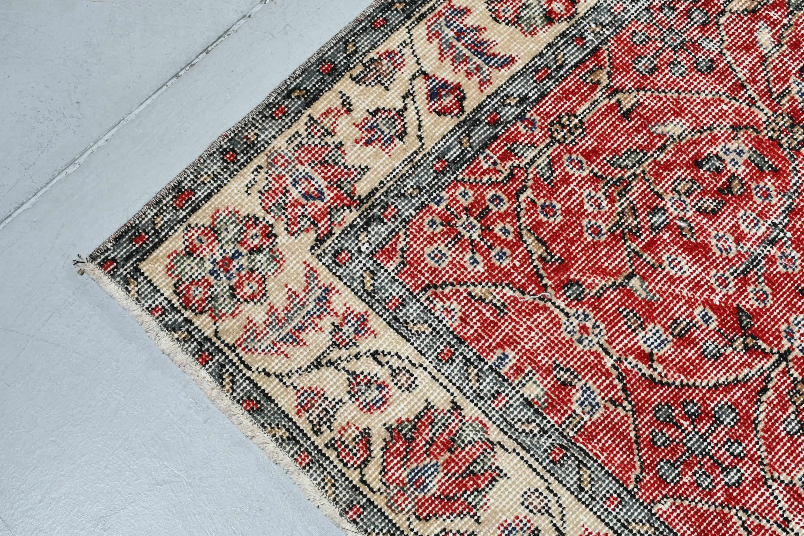 Kitchen Rugs, Office Rugs, 5.3x6.9 ft Area Rugs, Vintage Rugs, Home Decor Rug, Red Anatolian Rug, Turkish Rug, Nursery Rug