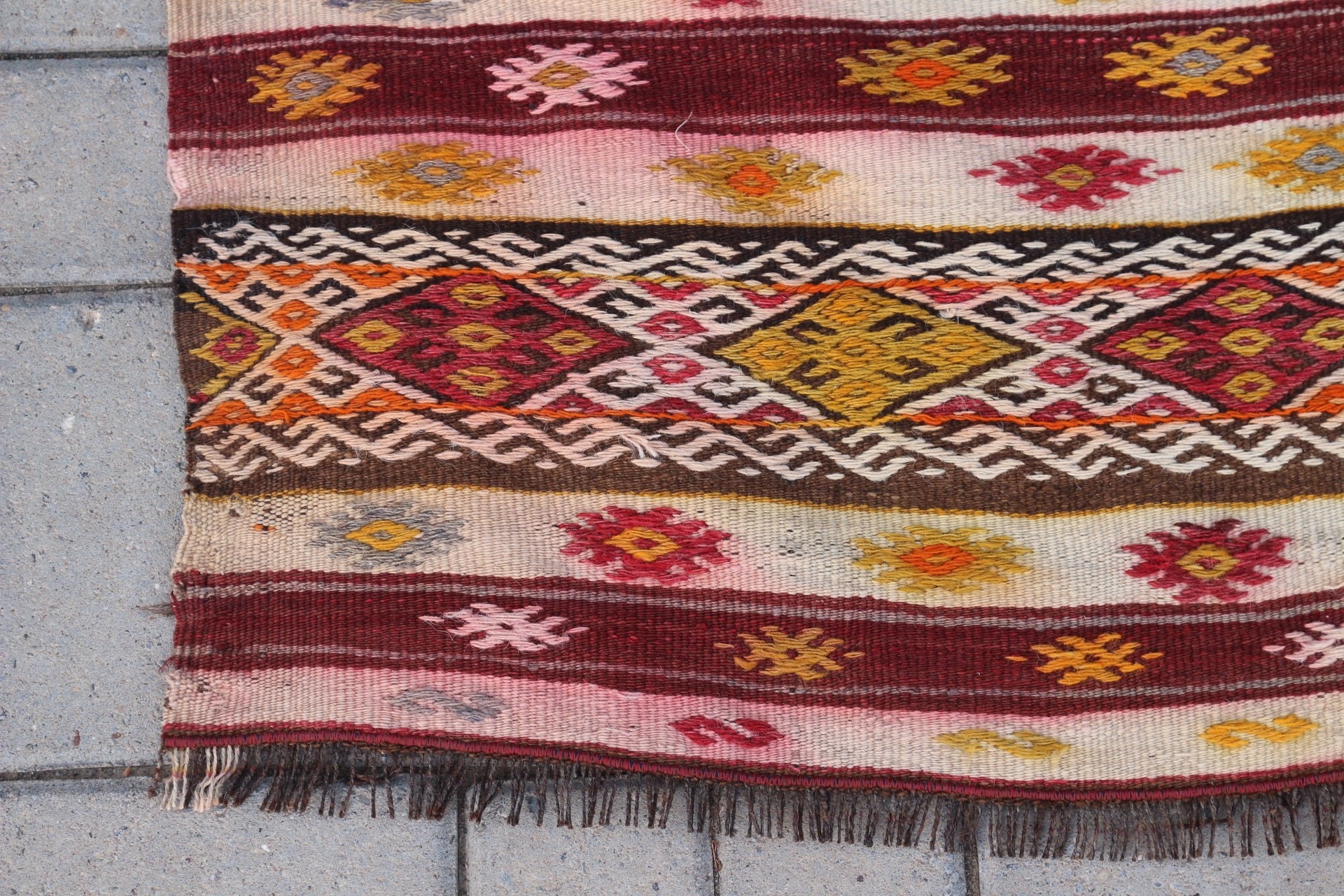 Havalı Halılar, Kilim, Koridor Halıları, Merdiven Halıları, 1,9x7,4 ft Runner Halıları, Sessiz Halı, Vintage Halılar, Kahverengi Oryantal Halılar, Oushak Halı, Türk Halısı