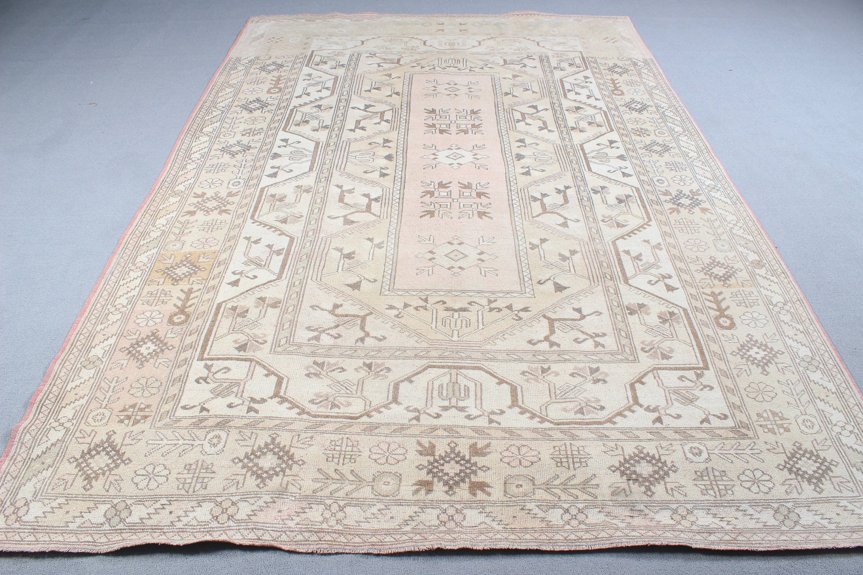 Bedroom Rug, Moroccan Rug, Beige Kitchen Rugs, Tribal Rug, Large Vintage Rugs, Modern Rug, 6.6x9.7 ft Large Rugs, Turkish Rug, Vintage Rugs