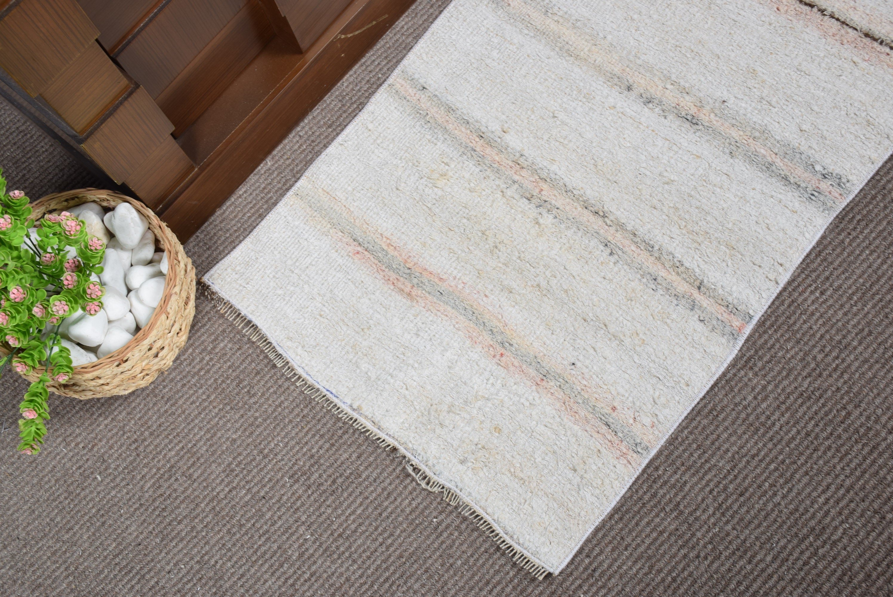 Kitchen Rug, Oushak Rugs, 1.8x3.3 ft Small Rug, Vintage Rugs, Turkish Rug, Home Decor Rug, Bath Rug, Beige Antique Rug, Rugs for Kitchen