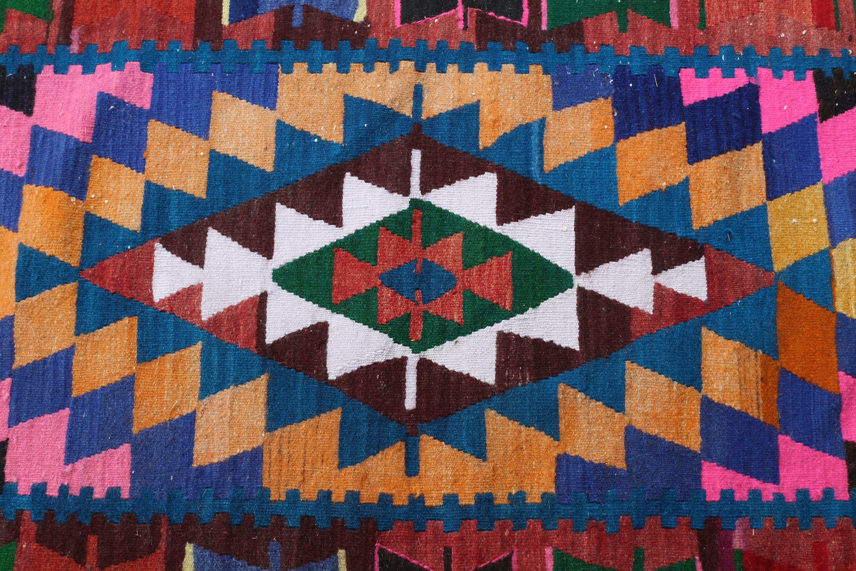 Rainbow Oriental Rug, Anatolian Rug, Vintage Rug, Turkish Rug, Nursery Rug, 2.3x4.7 ft Small Rugs, Wall Hanging Rug, Kilim