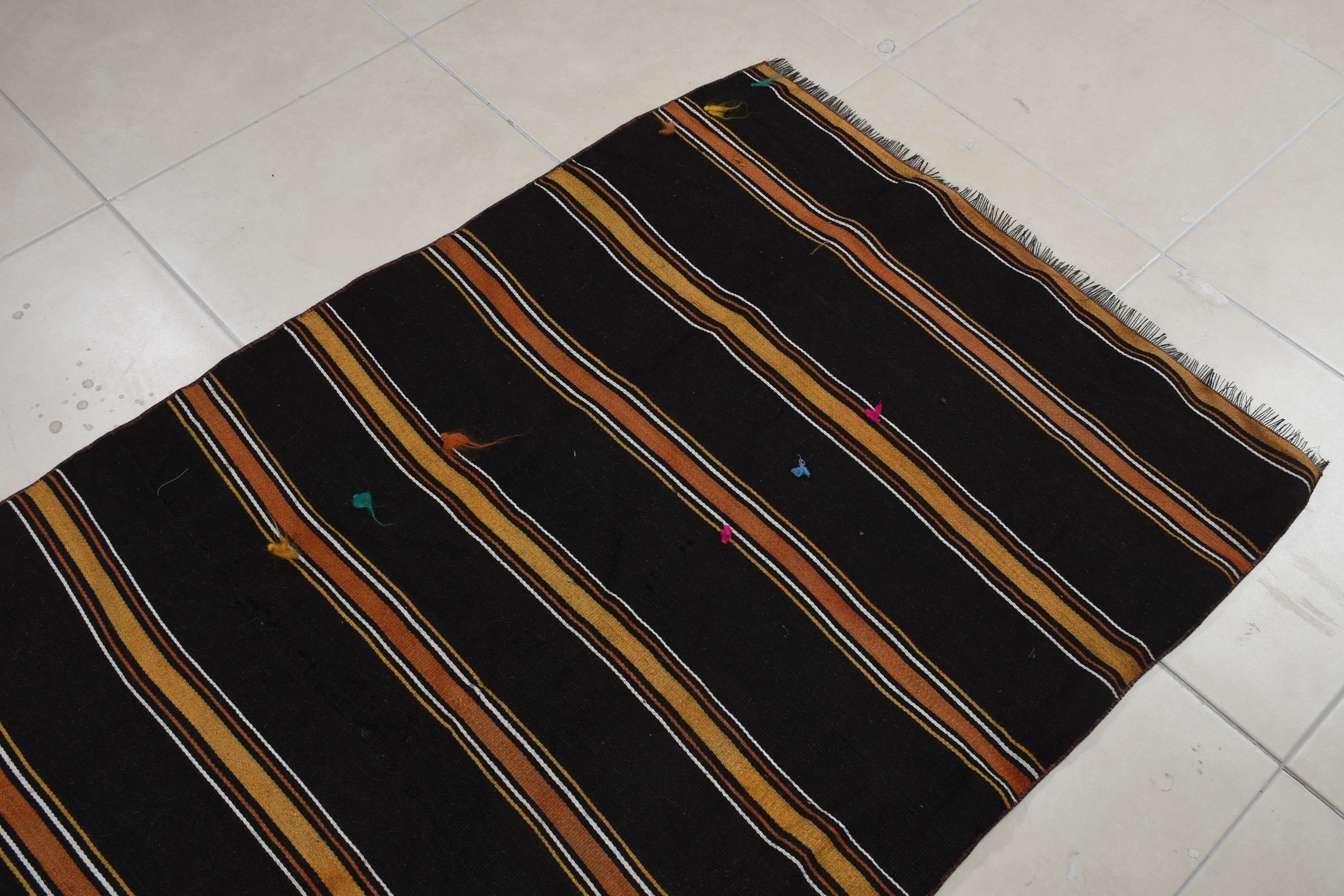 Fas Halısı, Giriş Halısı, Eski Halı, Kilim, 3,2x7,1 ft Aksan Halısı, Vintage Halılar, Kahverengi Yatak Odası Halısı, Yer Halıları, Türk Halıları, Çocuk Odası Halıları