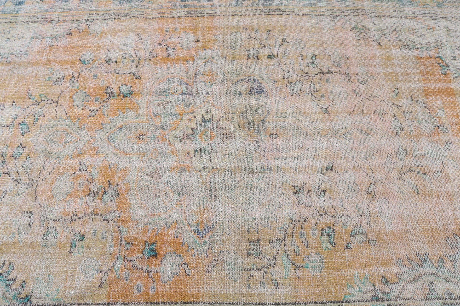 Living Room Rugs, Vintage Rugs, Luxury Rugs, Orange Bedroom Rugs, Turkish Rug, 4.9x8.2 ft Large Rugs, Large Boho Rug