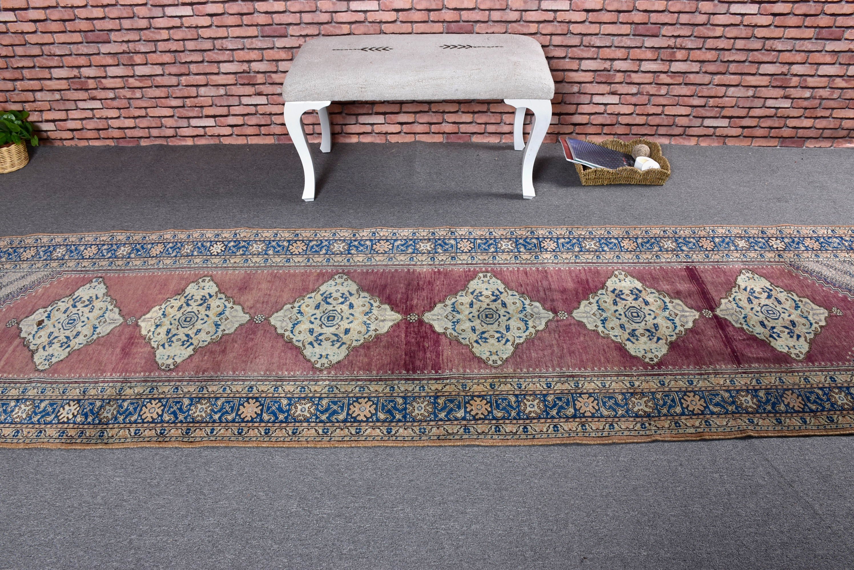 Kırmızı Mutfak Halısı, Oushak Halıları, Yatak Odası Halısı, Türk Halısı, Uzun Yolluk Halıları, Vintage Halılar, 3.1x10.4 ft Koşucu Halıları, Bohem Halısı, Merdiven Halıları