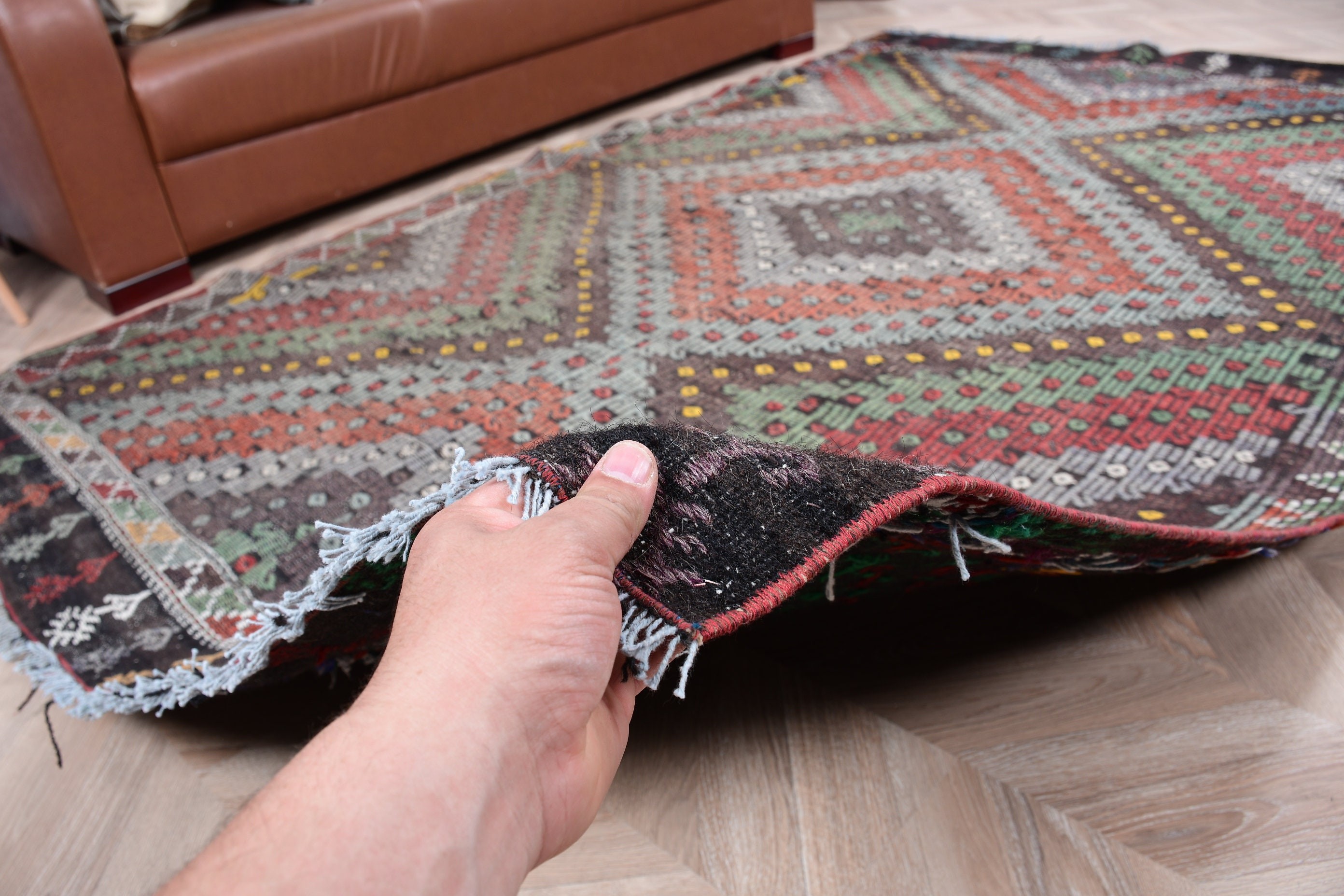 Living Room Rug, Kitchen Rug, Moroccan Rug, Vintage Rugs, Salon Rugs, Kilim, Turkish Rug, Orange  5.5x8.7 ft Large Rug