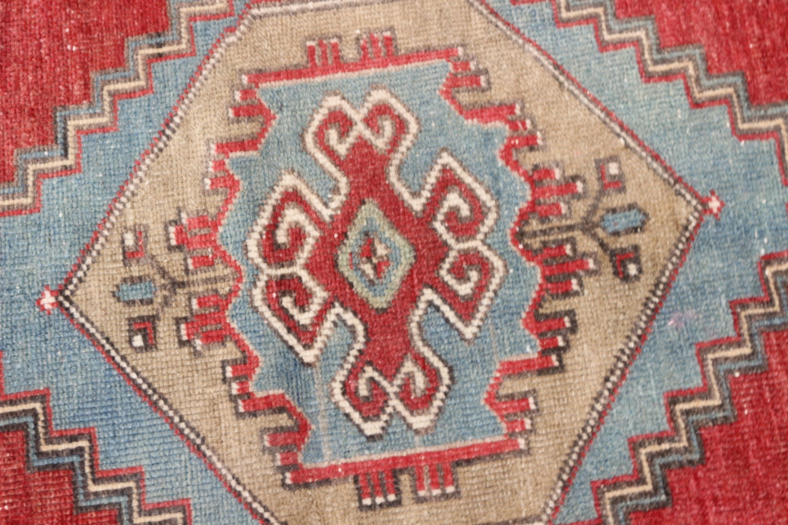 Oushak Rug, 3x5.2 ft Accent Rugs, Bedroom Rugs, Vintage Rug, Nursery Rug, Rugs for Bedroom, Moroccan Rug, Turkish Rug, Red Antique Rug