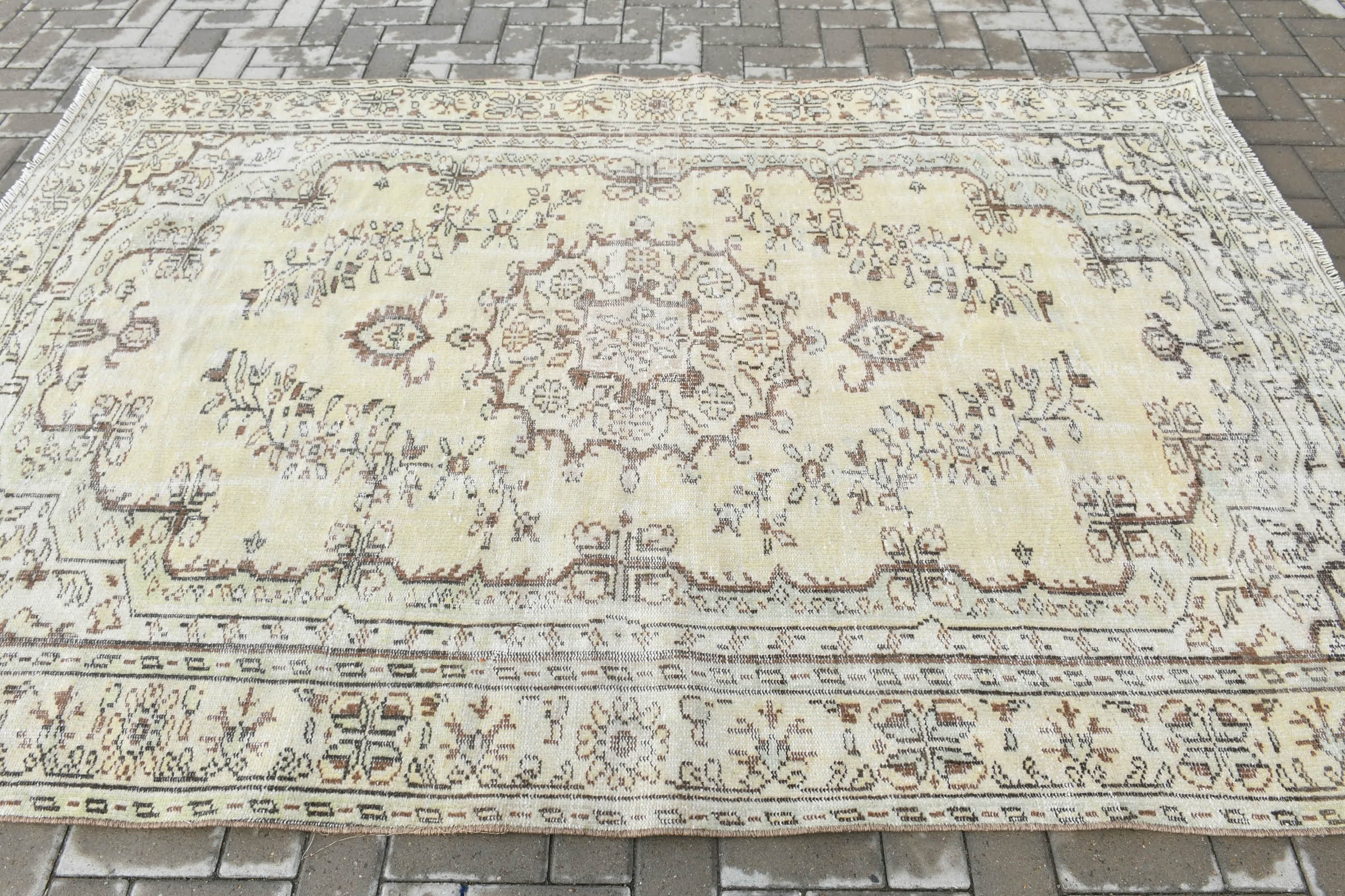 Özel Halı, Ev Dekorasyonu Halısı, 5.9x8.8 ft Büyük Halı, Yer Halıları, Vintage Halılar, Oturma Odası Halıları, Yeşil Mutfak Halıları, Türk Halısı, Salon Halısı