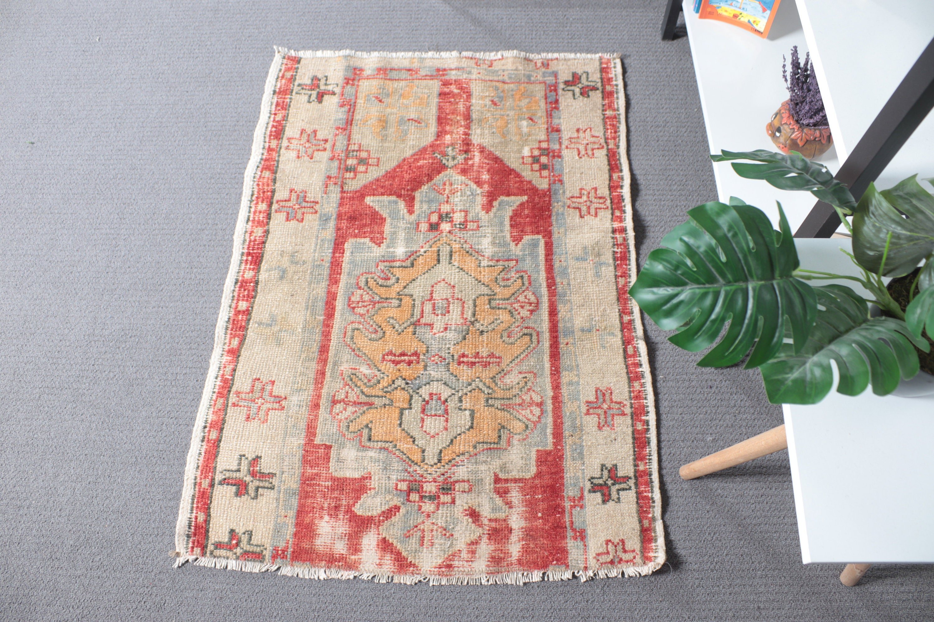 2,4x3,1 ft Küçük Halılar, Bej Nötr Halılar, Vintage Halılar, Antika Halı, Türk Halıları, Çocuk Halısı, Ofis Halısı, Duvara Asılı Halılar, Boho Halıları