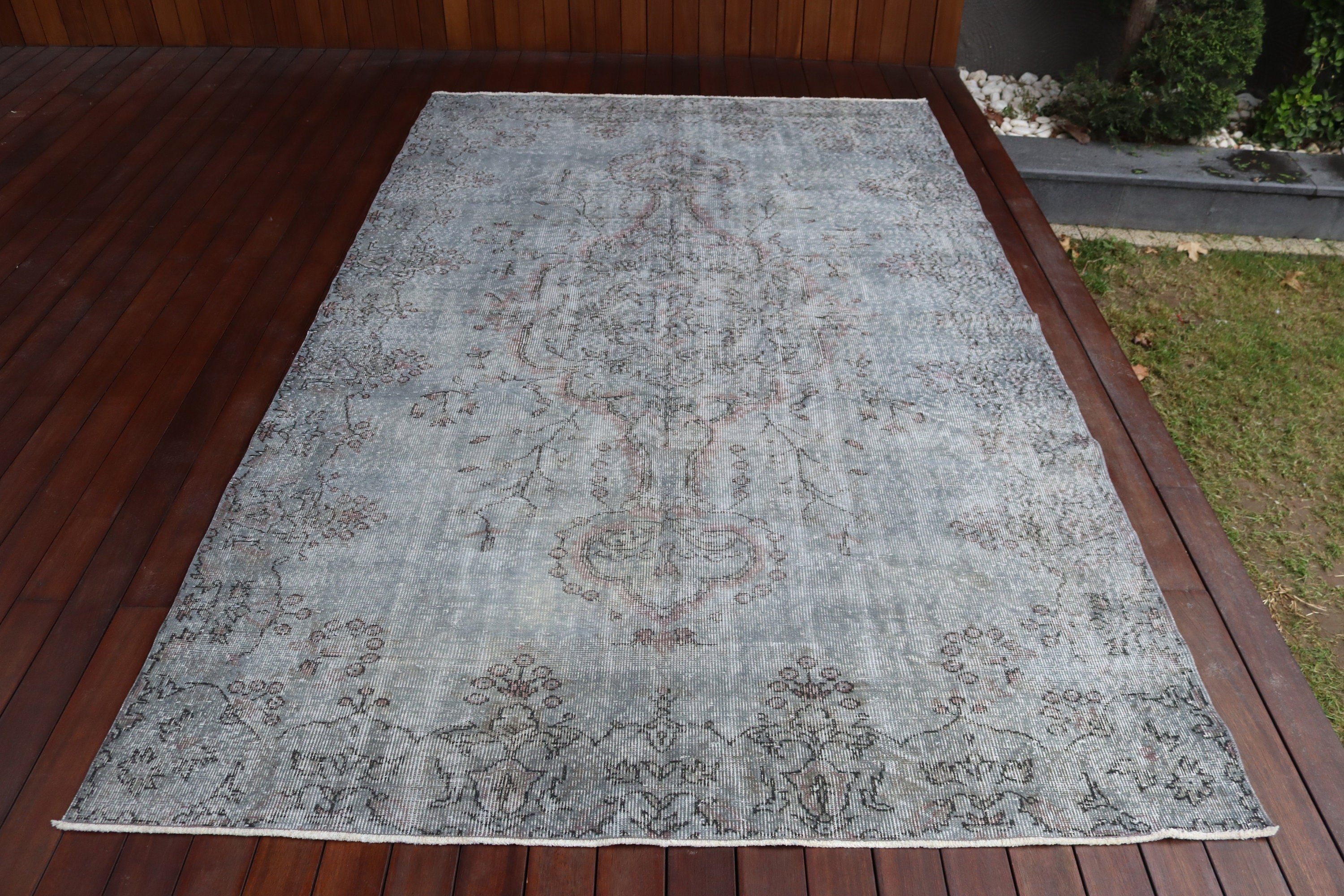 Türk Halıları, Gri Açıklama Halısı, Vintage Halılar, Oturma Odası Halısı, Oryantal Halı, Salon Halıları, Türkiye Halısı, Fas Halıları, 5,5x9 ft Büyük Halılar