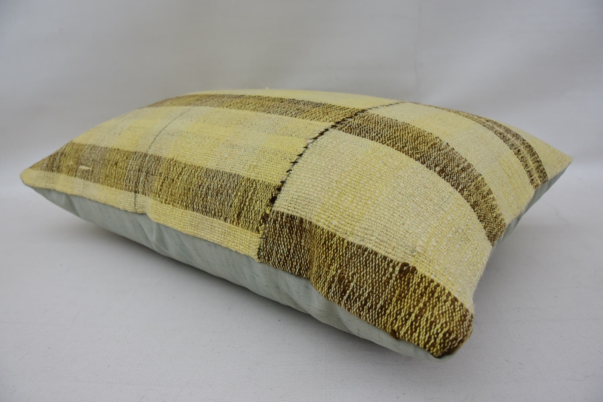 Boho Pillow Sham Cover, Vintage Pillow, Indoor Cushion, Gift Pillow, Vintage Kilim Pillow Cushion Case, 16"x24" Beige Pillow Cover