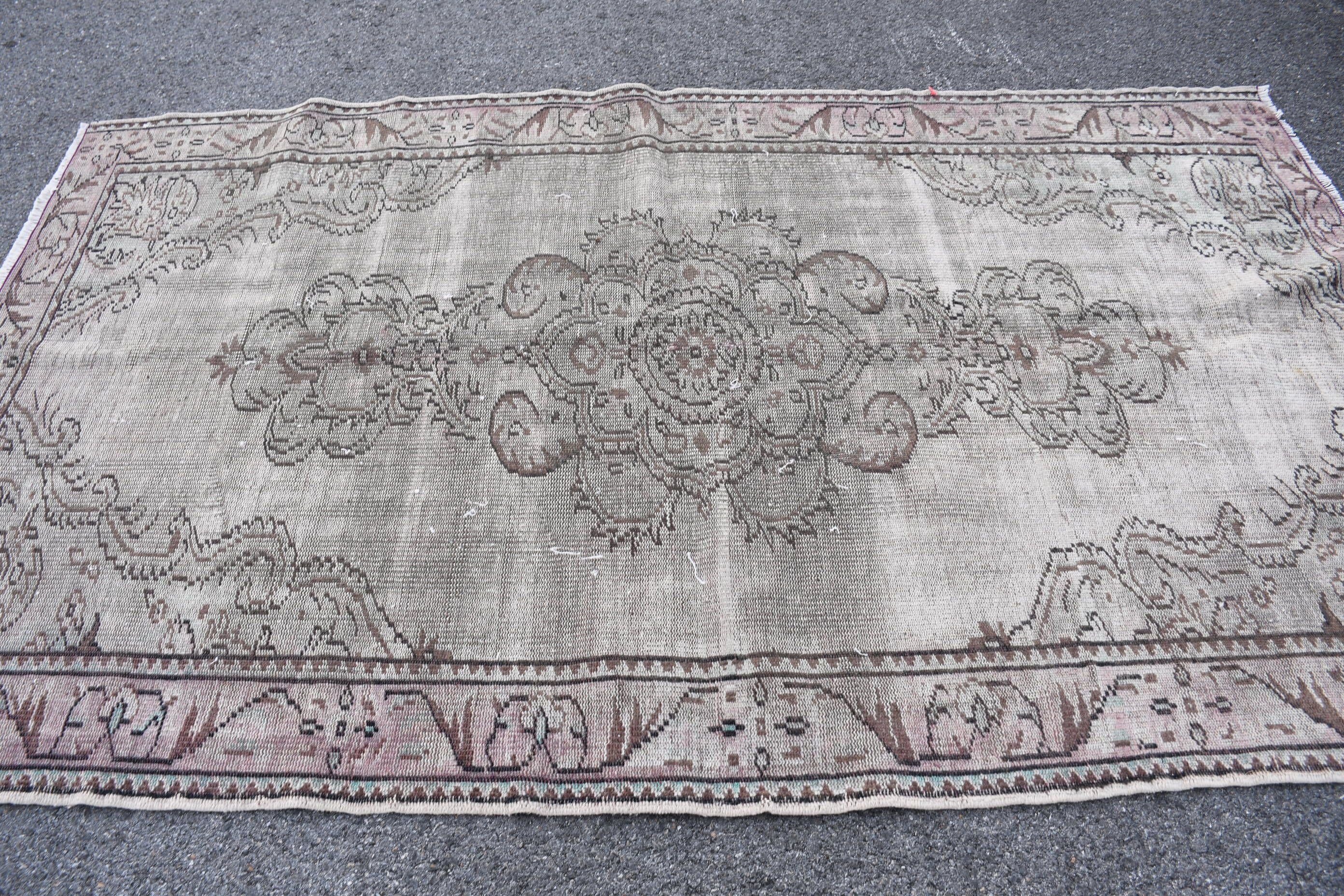 Yeşil Yer Halıları, 5x8,5 ft Büyük Halılar, Oturma Odası Halısı, Yatak Odası Halıları, Vintage Halı, Yatak Odası Halıları, Organik Halı, Havalı Halı, Türk Halısı