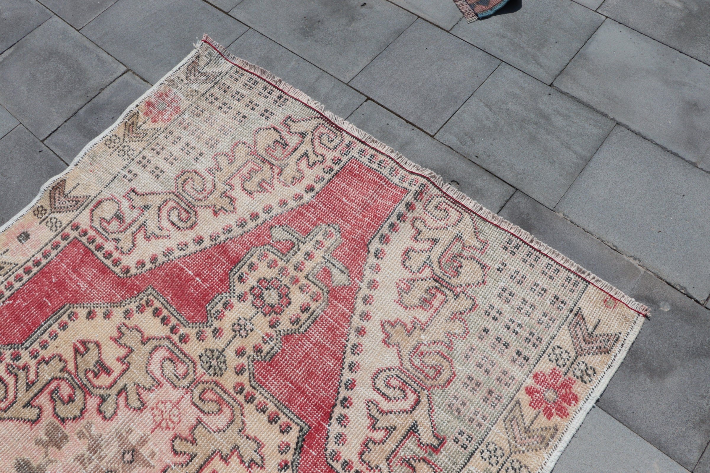 Old Rugs, Turkish Rug, Living Room Rug, Red  4.3x6.4 ft Area Rug, Home Decor Rug, Vintage Rugs, Dining Room Rug