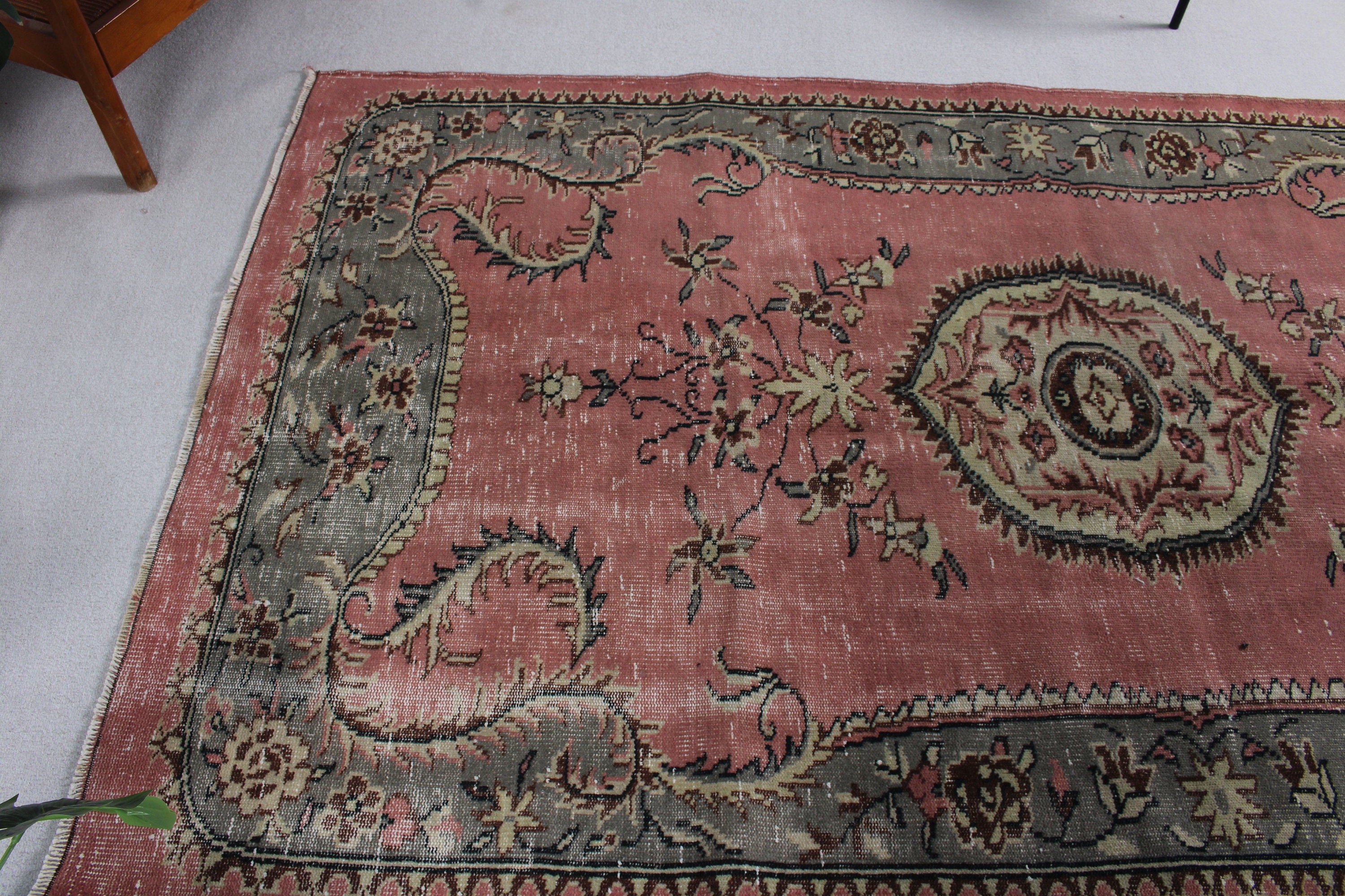 Çocuk Odası Halıları, Turuncu Boho Halısı, 4,7x8,2 ft Alan Halısı, İç Mekan Halısı, Çocuk Odası Halıları, Anadolu Halıları, Türk Halıları, Vintage Halı, Antika Halılar