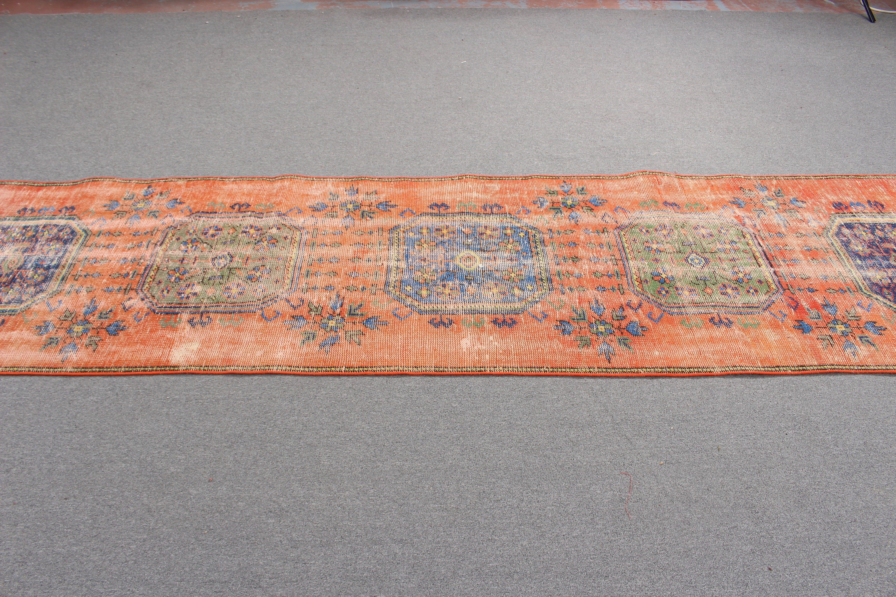 Moroccan Rugs, Hallway Rug, Rugs for Kitchen, Boho Rugs, 3.1x11.8 ft Runner Rugs, Turkish Rugs, Orange Neutral Rug, Vintage Rugs, Cool Rugs