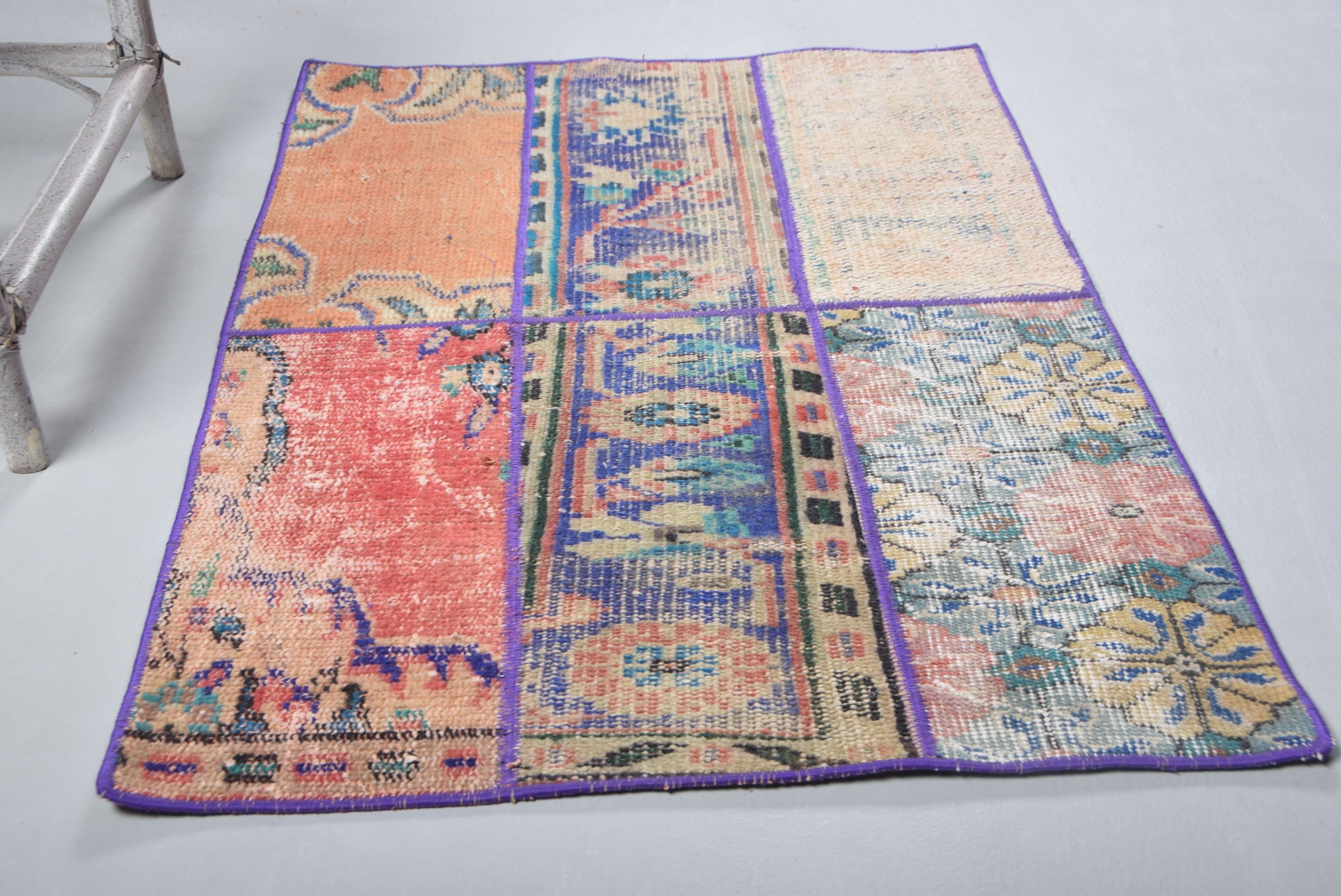 Kitchen Rugs, Vintage Rugs, Organic Rugs, Turkish Rug, 2.2x3.4 ft Small Rug, Bathroom Rugs, Blue Oriental Rug, Anatolian Rug