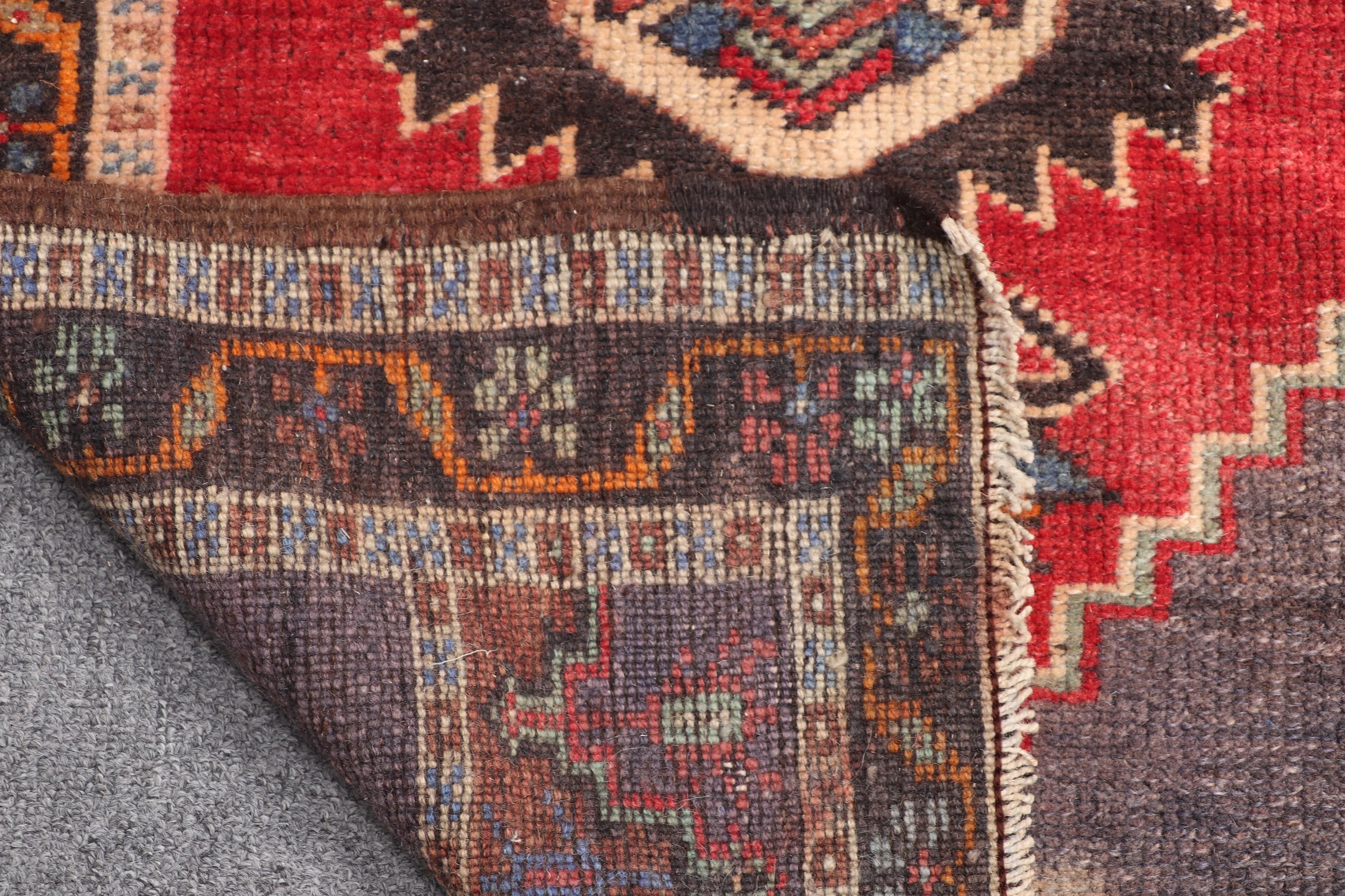 Rugs for Car Mat, Oriental Rugs, Red  1.9x3.4 ft Small Rug, Bedroom Rug, Turkish Rugs, Vintage Rug, Wool Rugs, Entry Rug