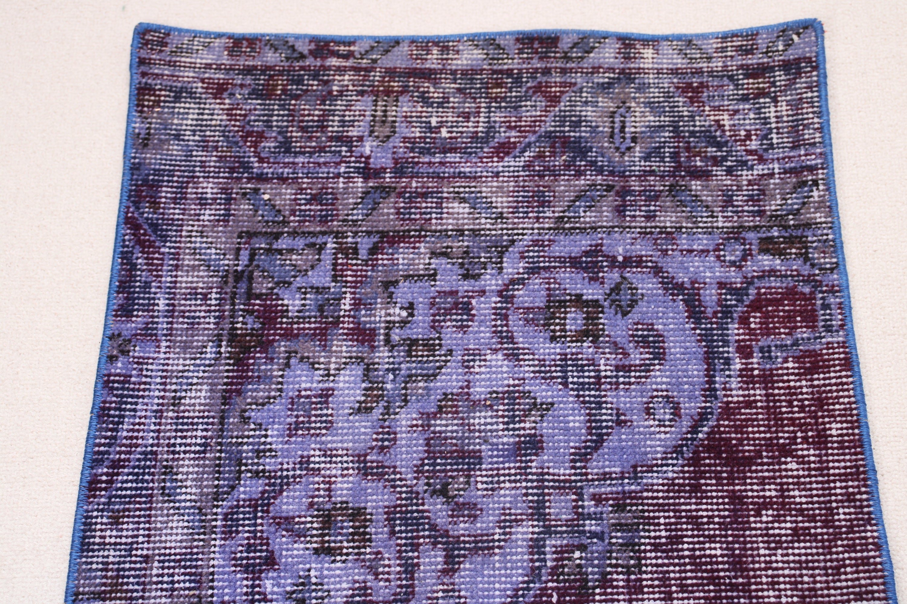 Small Area Rug, Purple Boho Rug, Rugs for Bedroom, Vintage Rugs, Bathroom Rug, Turkish Rug, Oriental Rugs, Floor Rug, 1.6x3.8 ft Small Rug