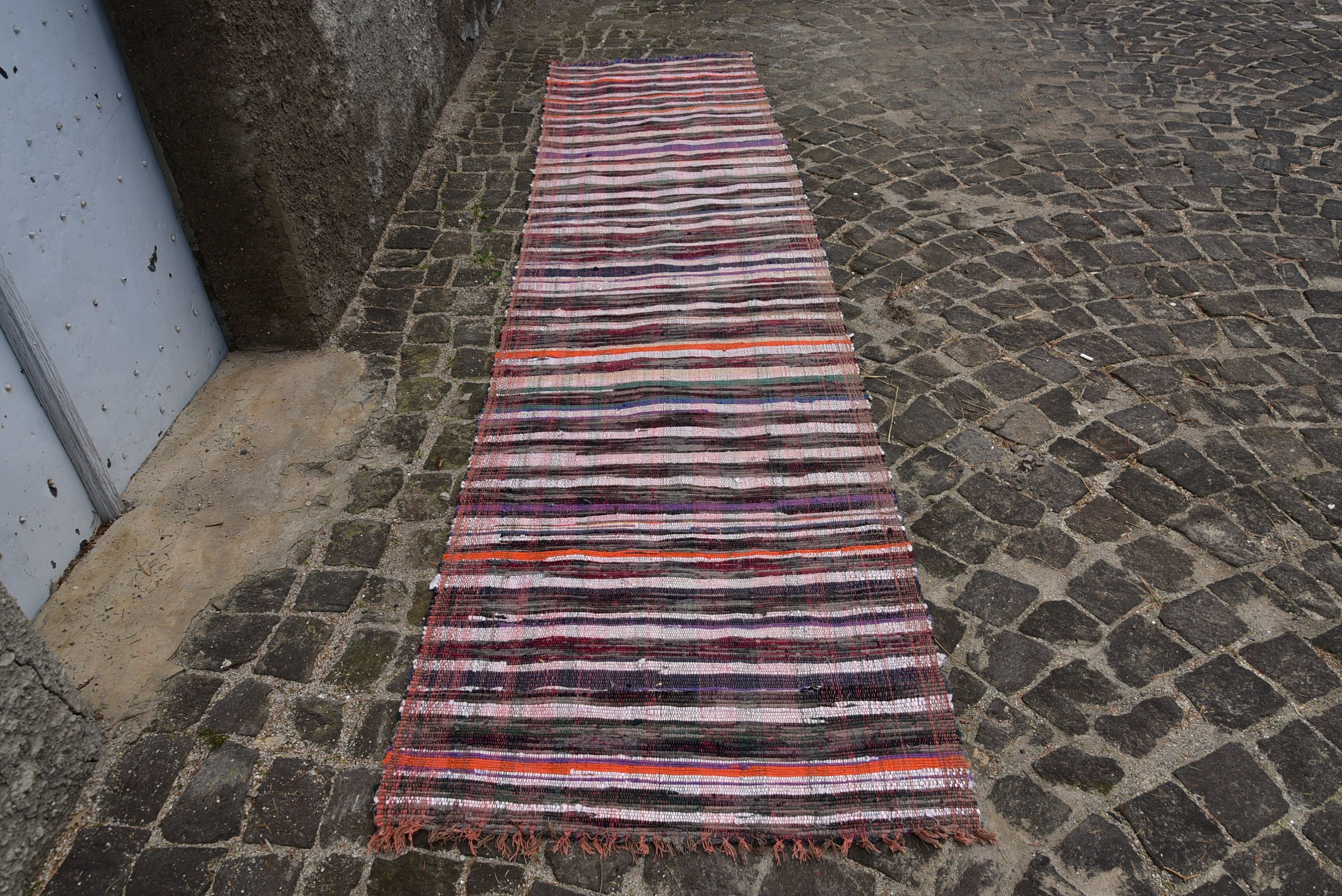 Antique Rugs, Kitchen Rugs, Oushak Rug, Corridor Rug, Vintage Rug, Aztec Rug, Turkish Rug, Kilim, 3x12.3 ft Runner Rug, Rugs for Kitchen