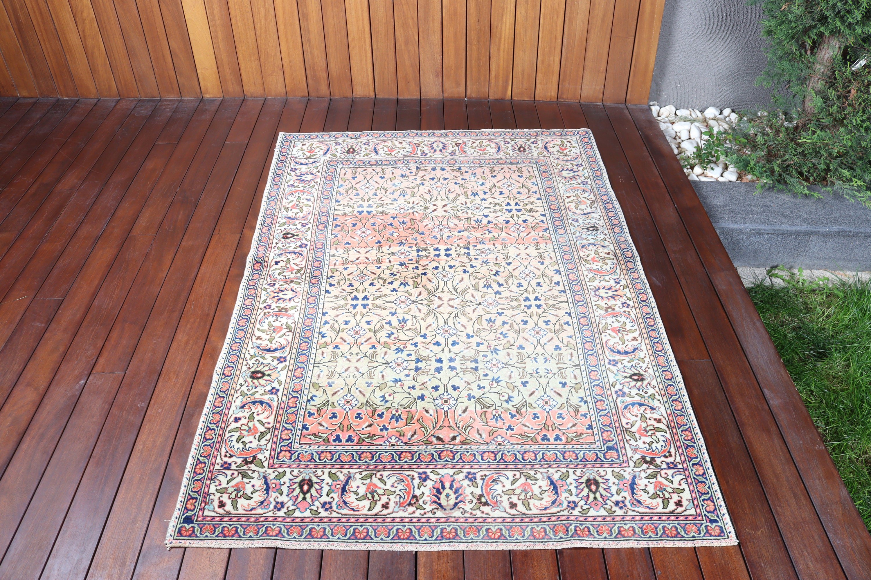 Türk Halısı, Çocuk Halısı, Vintage Halı, Bej 3,8x5,7 ft Accent Halılar, Oushak Halı, Organik Halılar, Anadolu Halıları, Giriş Halıları