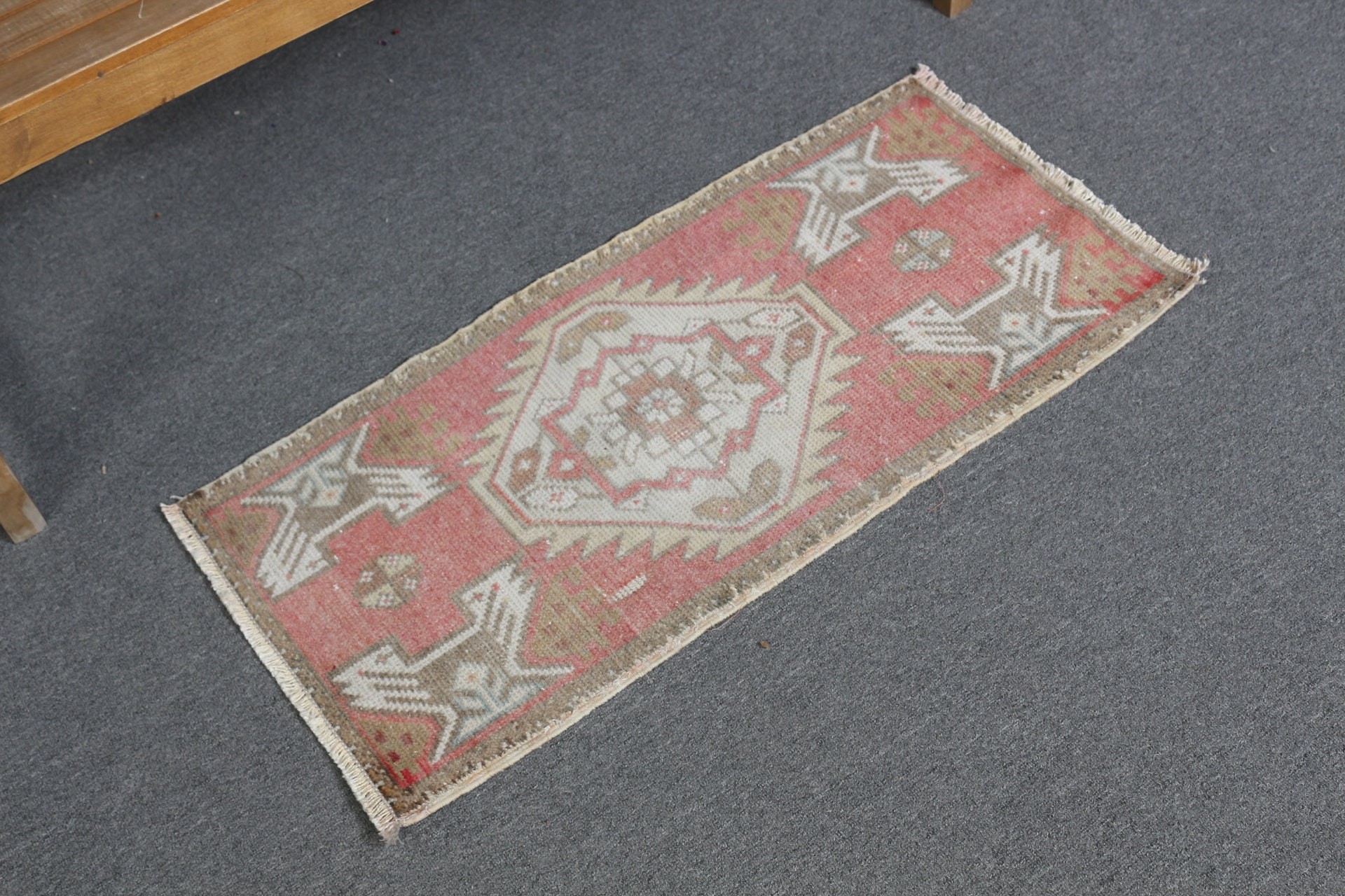 Bathroom Rug, 1.5x3.1 ft Small Rug, Red Bedroom Rug, Rugs for Entry, Vintage Rugs, Turkish Rug, Cool Rugs, Kitchen Rug