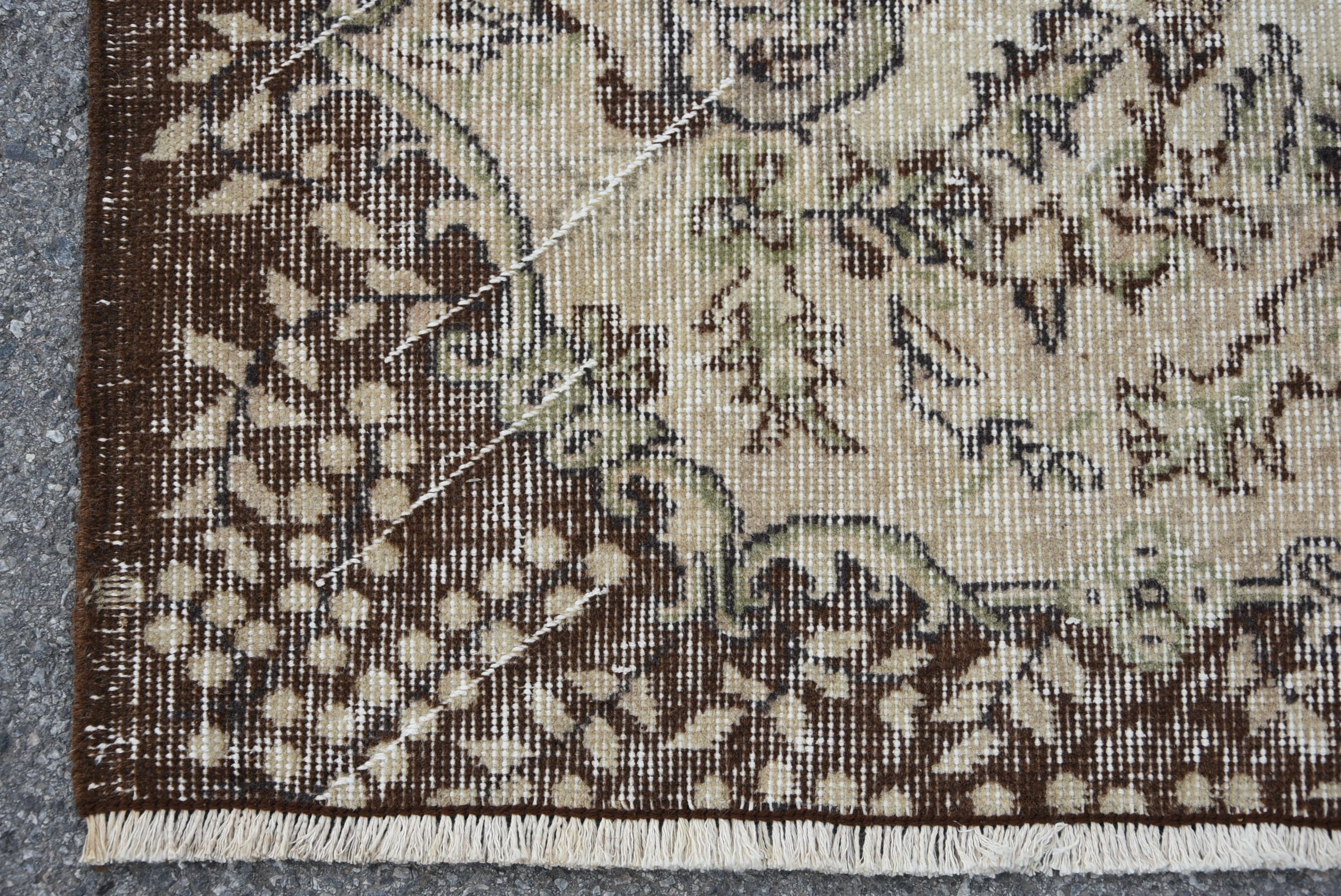 Nomadic Rug, 3.8x6.6 ft Area Rug, Turkish Rugs, Dining Room Rug, Kitchen Rugs, Beige Antique Rug, Vintage Rugs, Oushak Rug