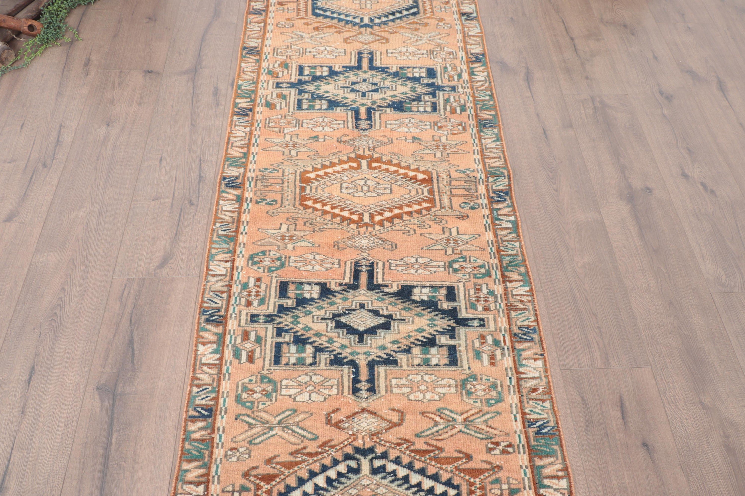 Corridor Rug, Beige Bedroom Rug, Turkish Rug, Boho Rug, Floor Rugs, Antique Rugs, Vintage Rug, 2.3x9.1 ft Runner Rugs, Vintage Runner Rug