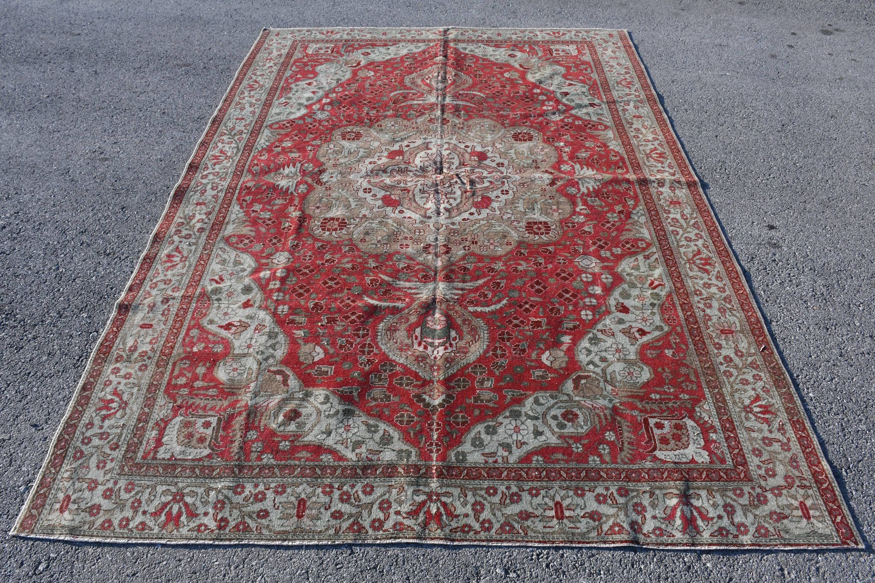 Yemek Odası Halısı, Bohem Halıları, Oushak Halısı, Pembe Oushak Halıları, Yatak Odası Halıları, Türk Halıları, 6.2x9 ft Büyük Halı, Oturma Odası Halısı, Vintage Halı