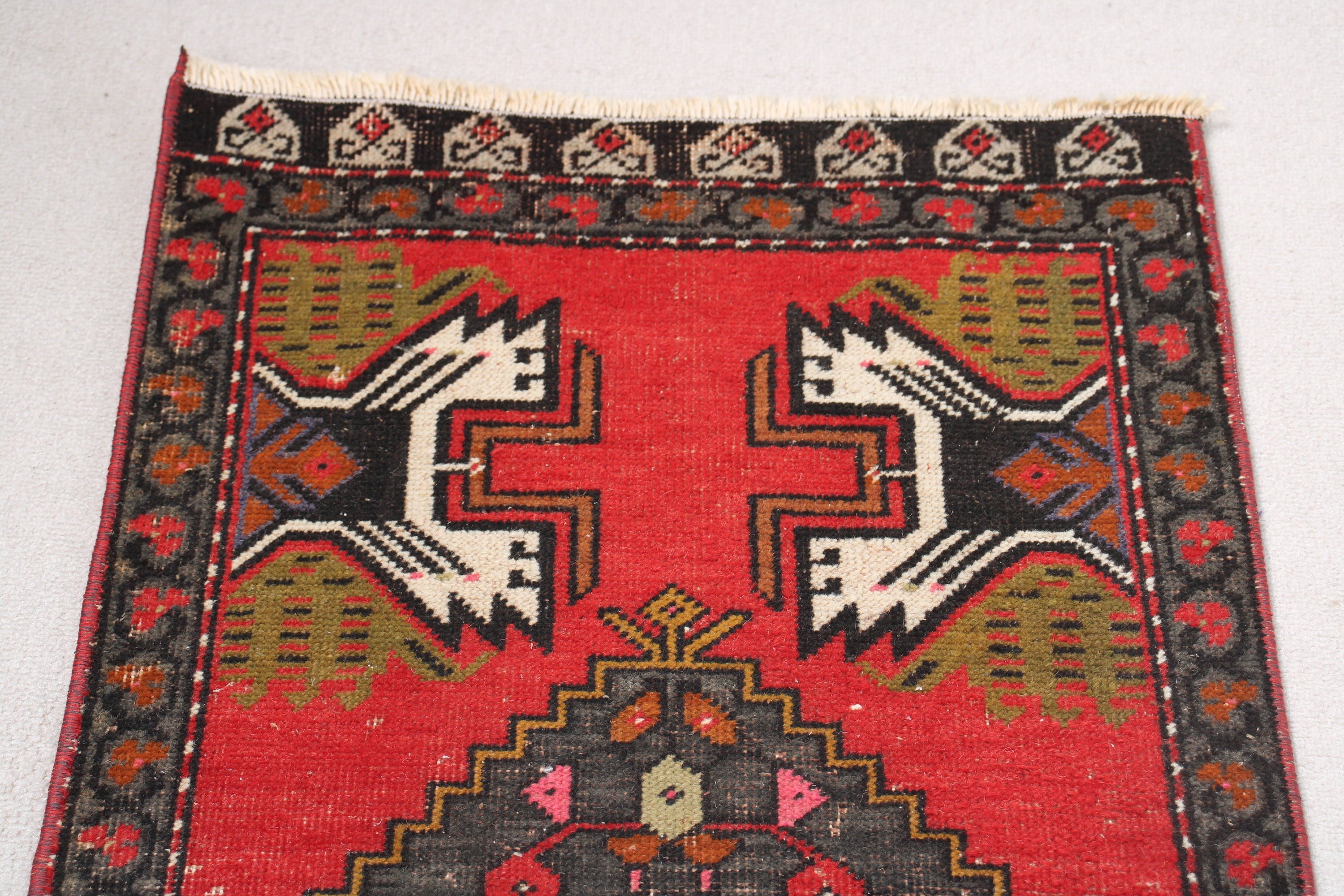 Small Vintage Rug, Vintage Rugs, Car Mat Rugs, Red Kitchen Rug, Turkish Rugs, Modern Rug, 1.8x3.3 ft Small Rug, Floor Rug, Luxury Rugs