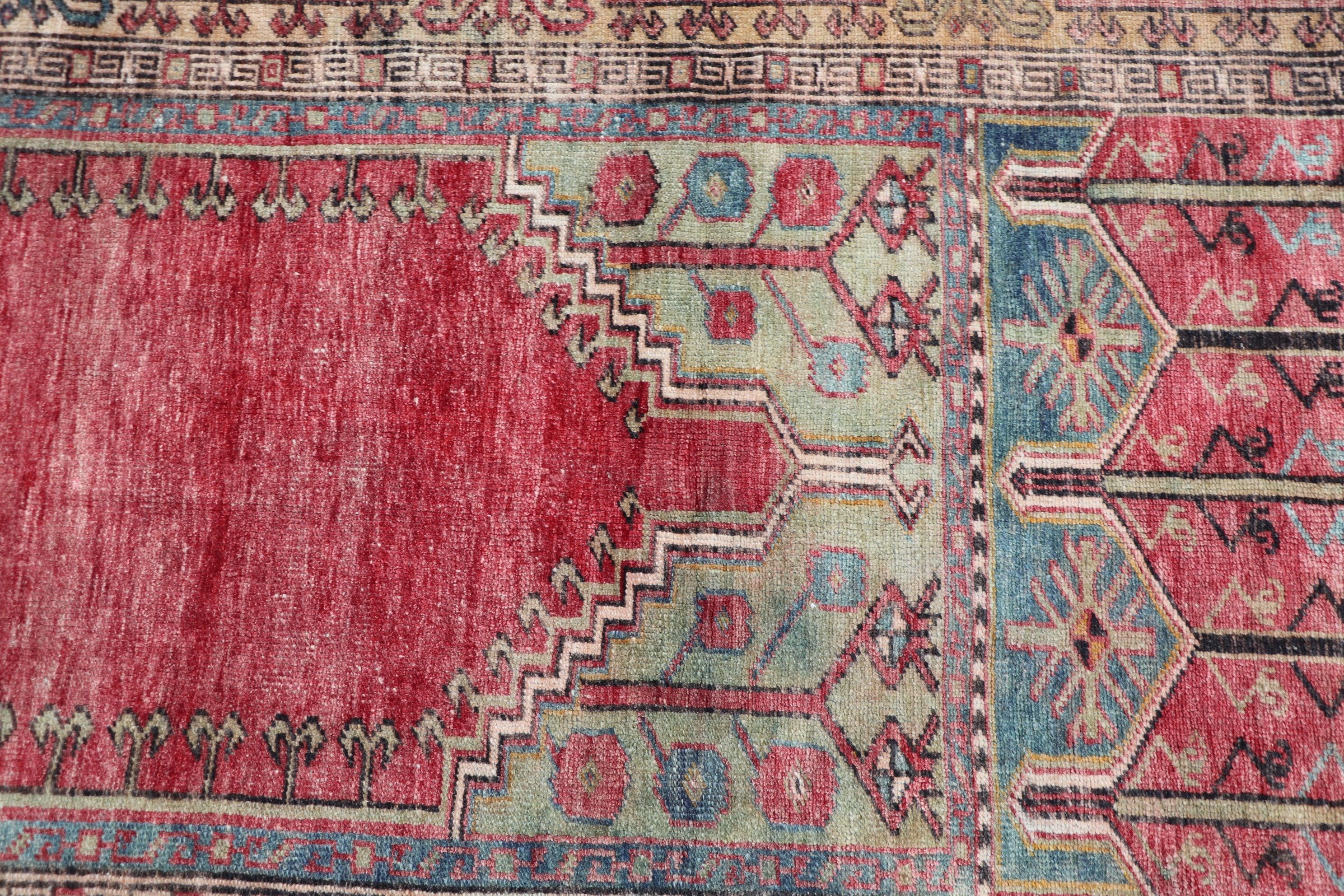 4.6x6.2 ft Area Rug, Indoor Rugs, Oriental Rugs, Red Moroccan Rug, Turkish Rugs, Vintage Rugs, Boho Rug, Dining Room Rugs, Kitchen Rug