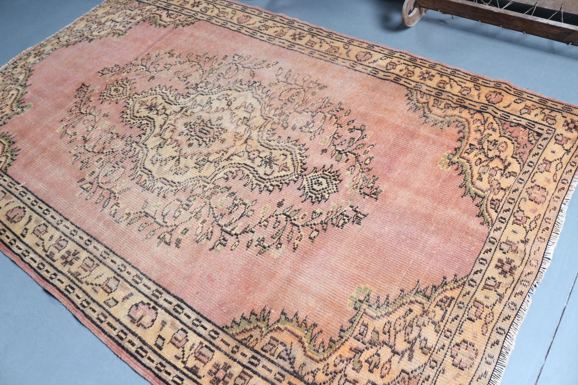 Turkish Rug, Vintage Rug, Bedroom Rugs, Retro Rugs, Antique Rugs, 5.4x8.4 ft Large Rug, Dining Room Rugs, Moroccan Rugs, Brown Moroccan Rug