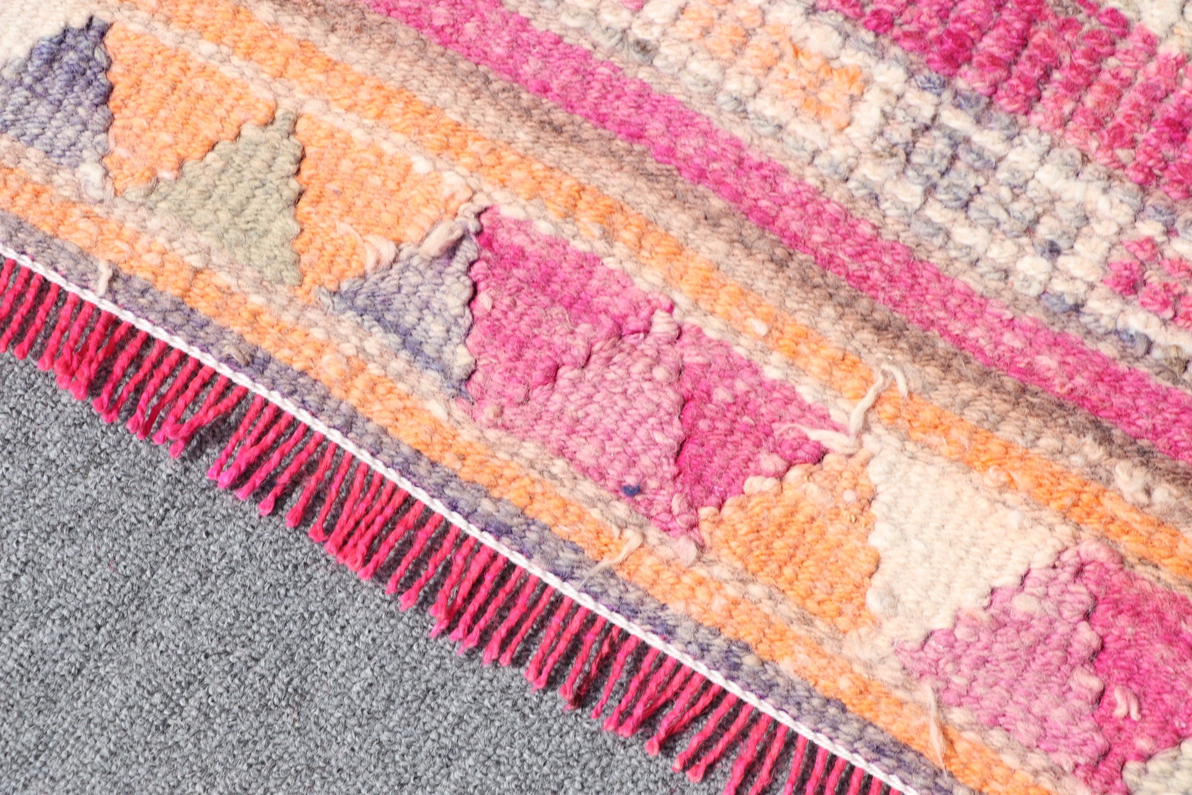 Vintage Rug, Home Decor Rug, Moroccan Rug, 2.9x10.8 ft Runner Rug, Corridor Rugs, Hallway Rug, Office Rugs, Turkish Rug, Pink Moroccan Rug