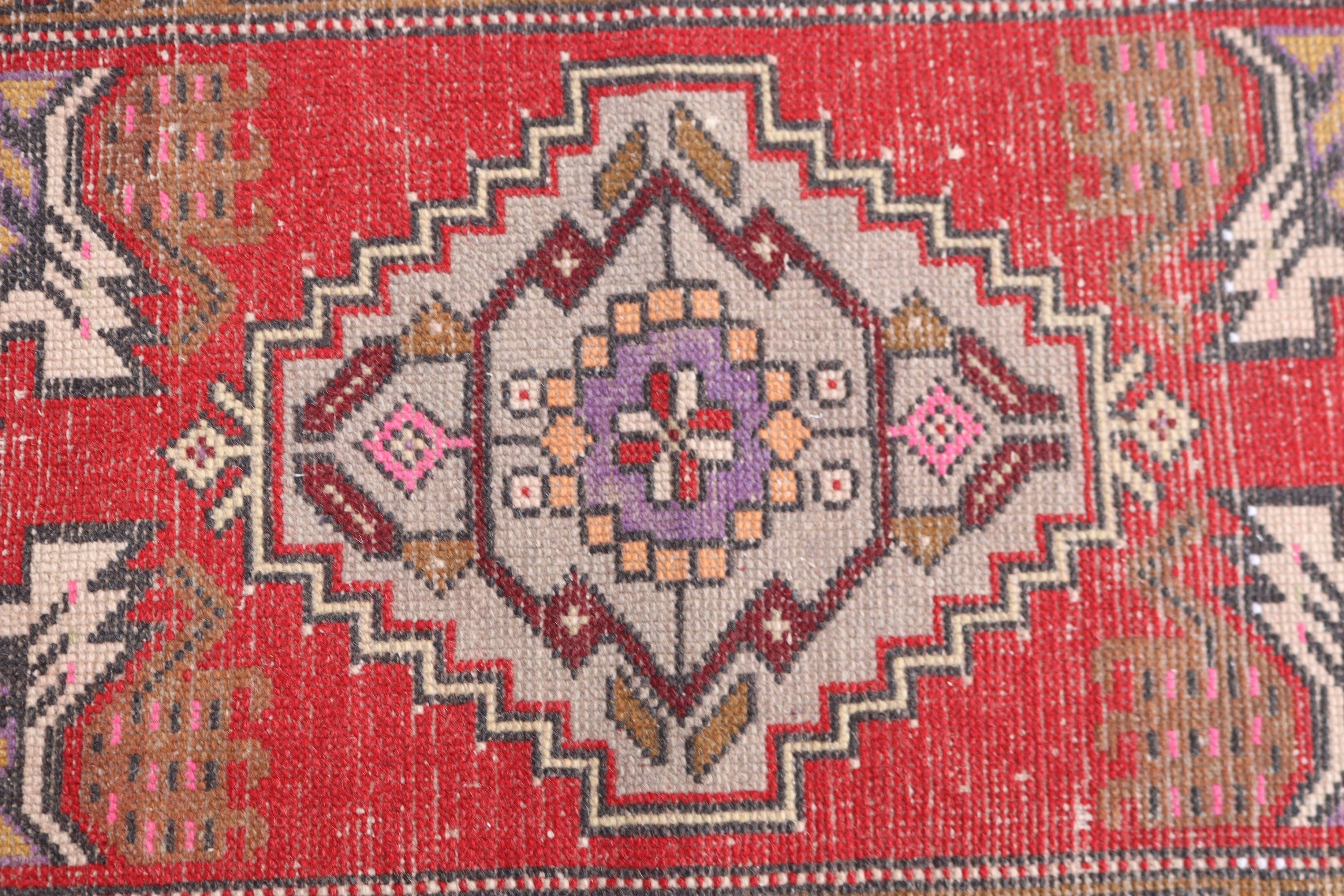 Wall Hanging Rugs, Boho Rug, Small Area Rug, Vintage Rug, Oriental Rug, Red Statement Rugs, 1.6x3.1 ft Small Rug, Turkish Rug, Moroccan Rug