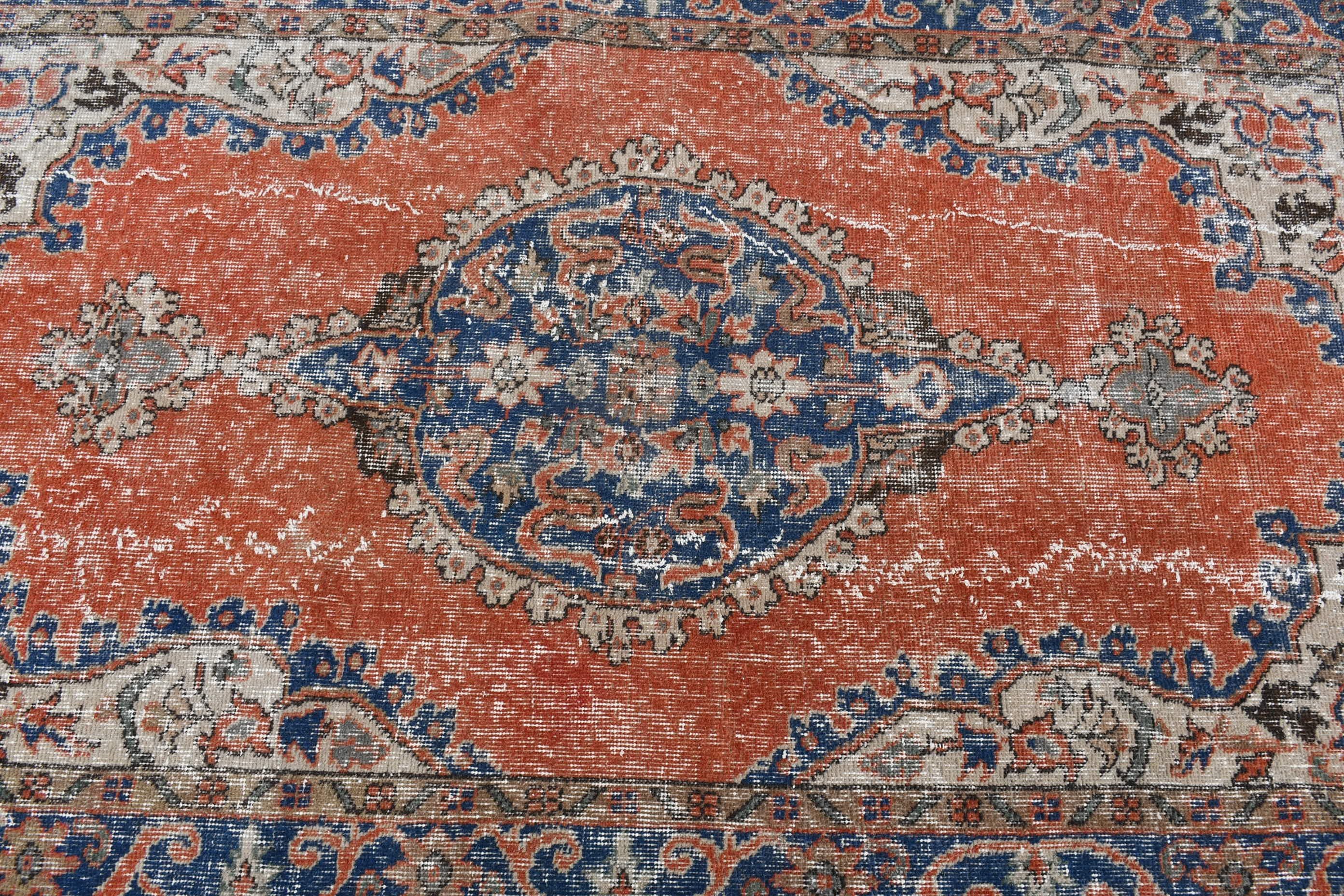 Türk Halısı, 3.7x6.4 ft Accent Halı, Yatak Odası Halısı, Boho Halısı, Oryantal Halısı, Mutfak Halısı, Yatak Odası Halıları, Kırmızı Oryantal Halılar, Vintage Halılar