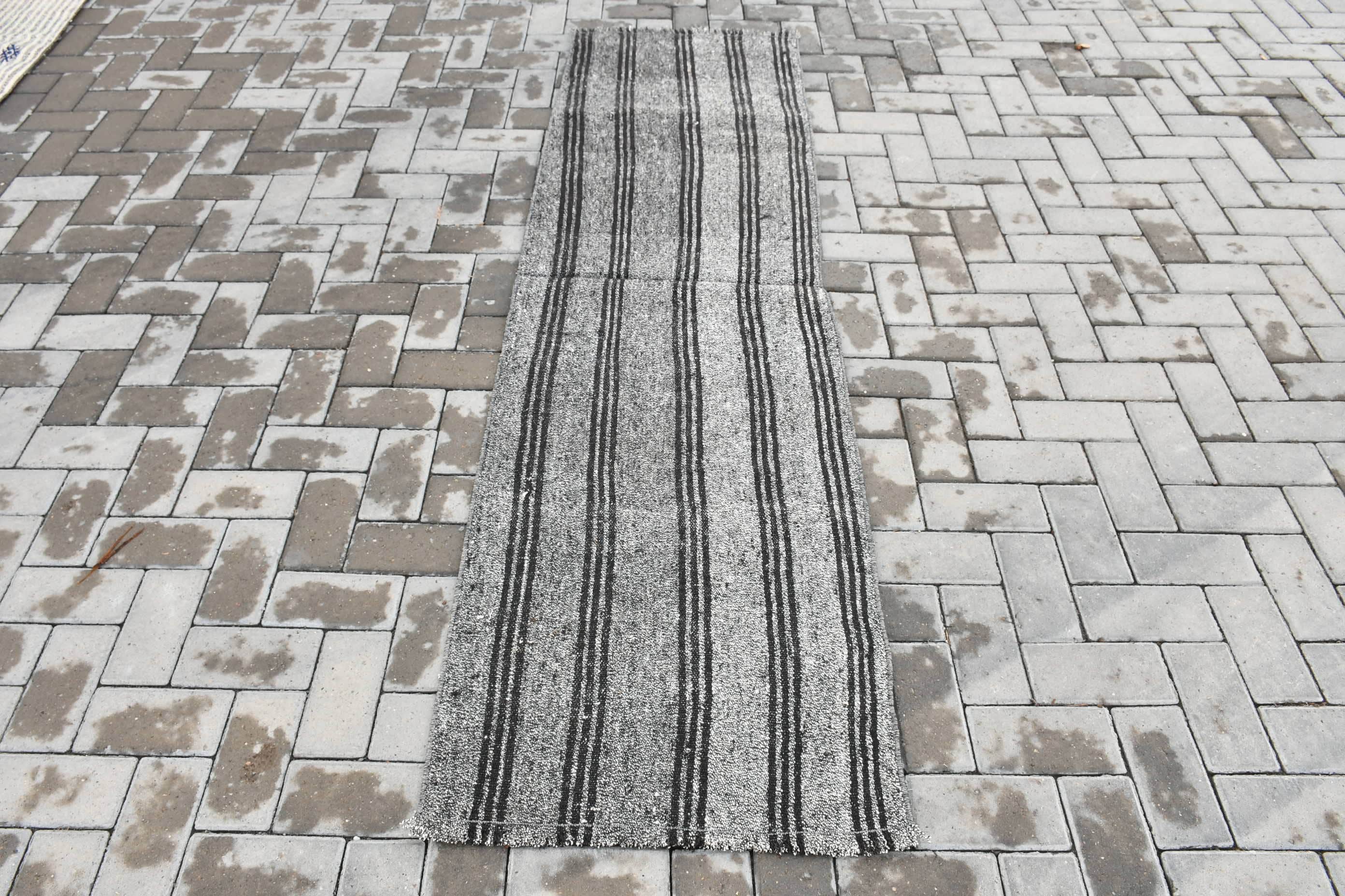 Rugs for Corridor, Stair Rugs, Turkish Rug, Kilim, Moroccan Rug, 2.1x7.3 ft Runner Rug, Vintage Rugs, Gray Anatolian Rug, Bedroom Rugs