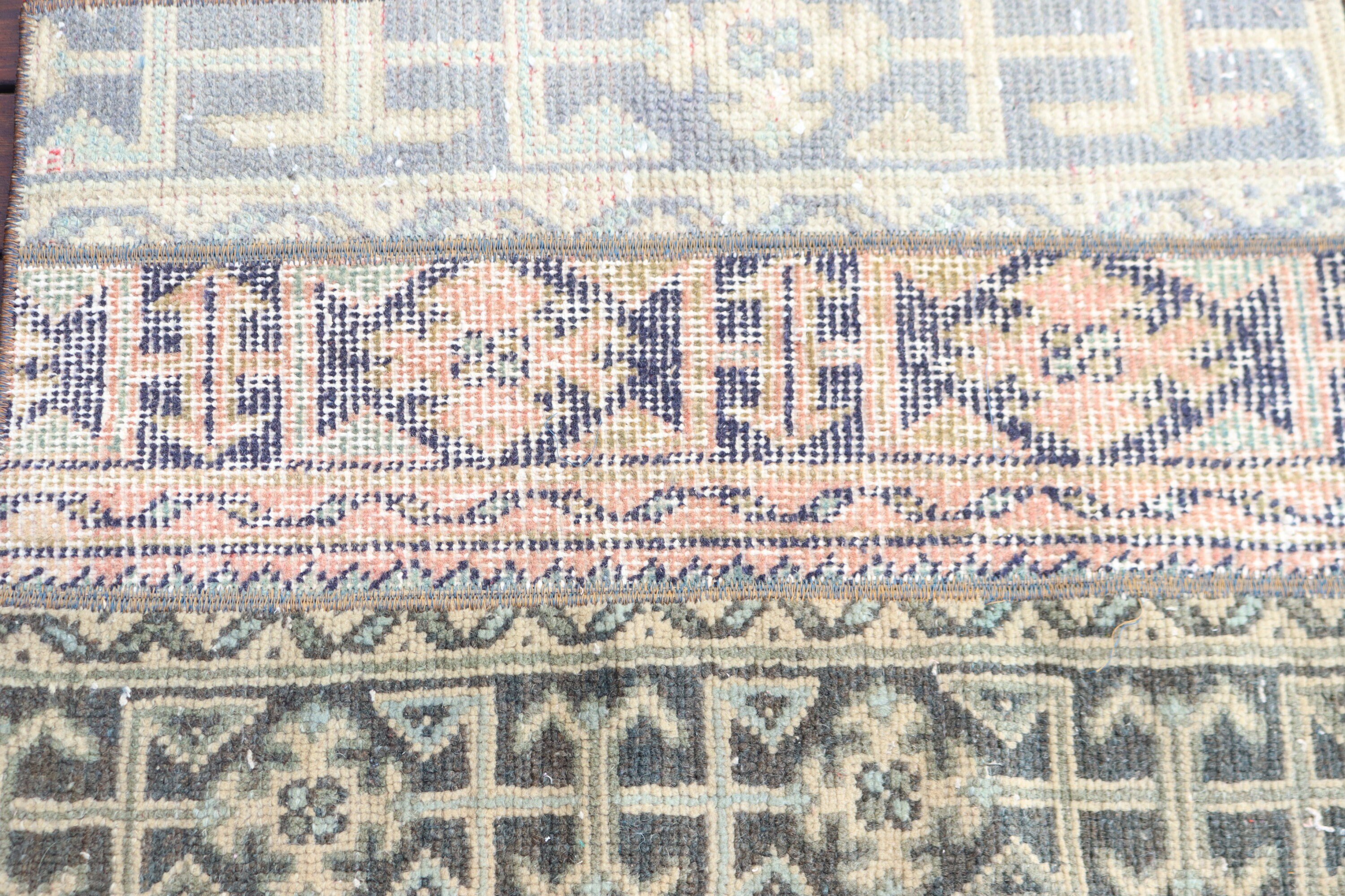 Yer Halıları, Vintage Halılar, Küçük Alan Halısı, Nötr Halı, Yeşil Boho Halı, Etnik Halı, 1.7x2.3 ft Küçük Halılar, Küçük Vintage Halılar, Türk Halısı