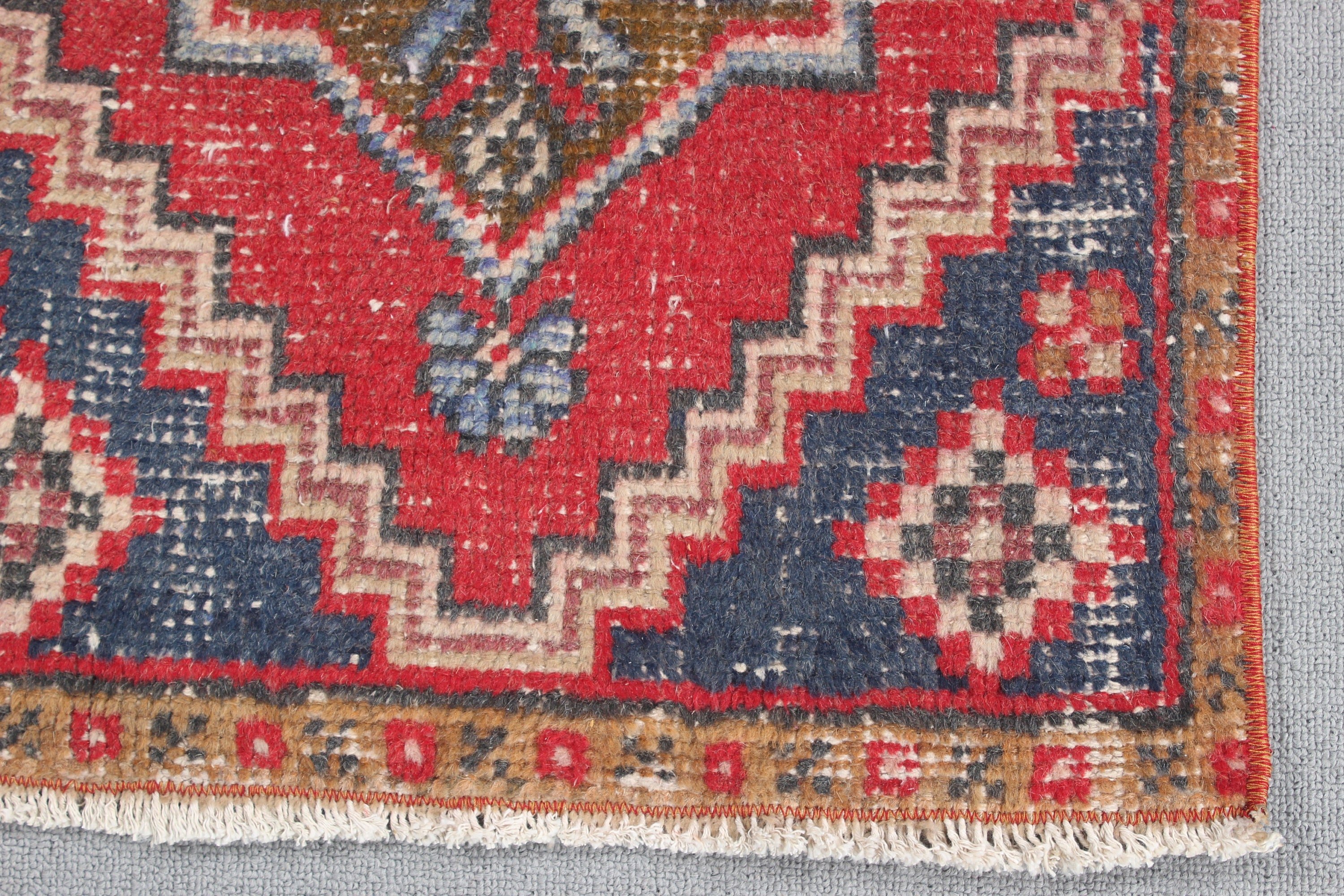 Kitchen Rugs, 1.6x3.1 ft Small Rugs, Oushak Rugs, Small Vintage Rug, Anatolian Rugs, Red Flatweave Rugs, Vintage Rugs, Turkish Rug