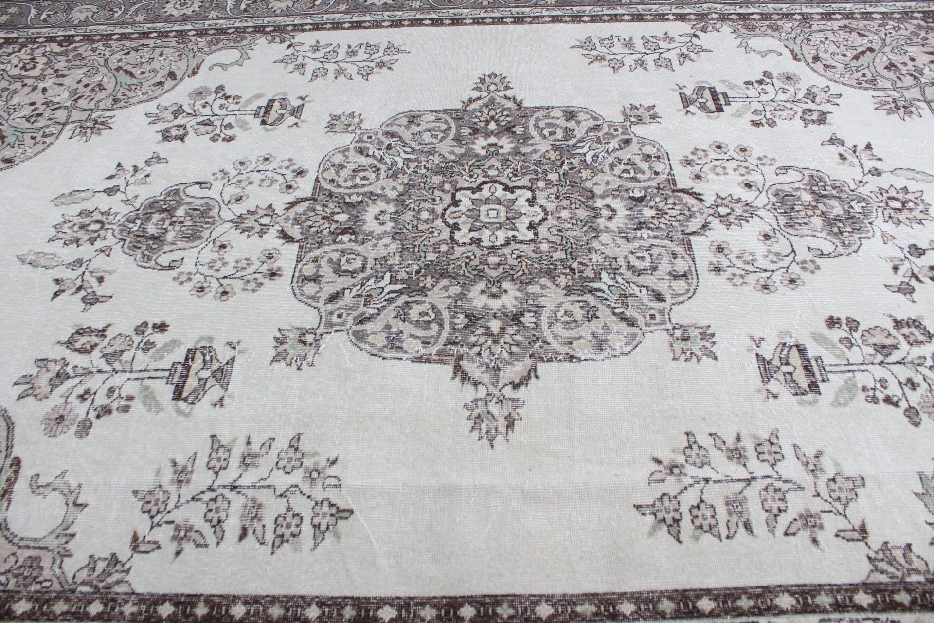 Türk Halısı, Anadolu Halısı, Salon Halıları, Vintage Halılar, Bej 7.8x13.5 ft Büyük Boy Halılar, Oturma Odası Halısı, Fas Halısı